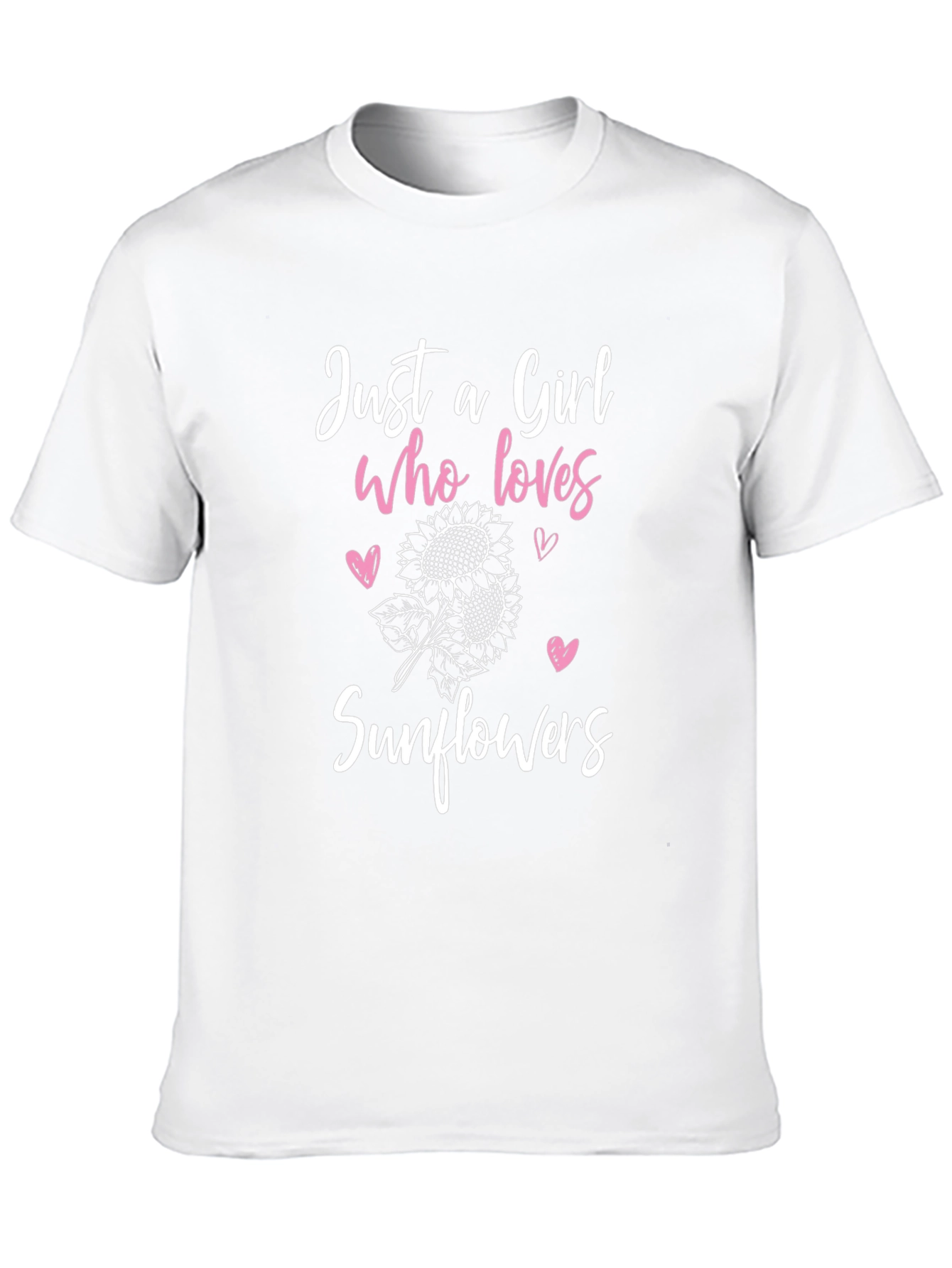 Girl Who Loves Sunflowers Graphic Tee
