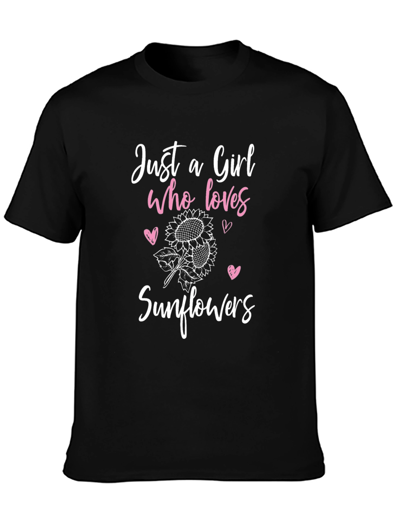 Girl Who Loves Sunflowers Graphic Tee