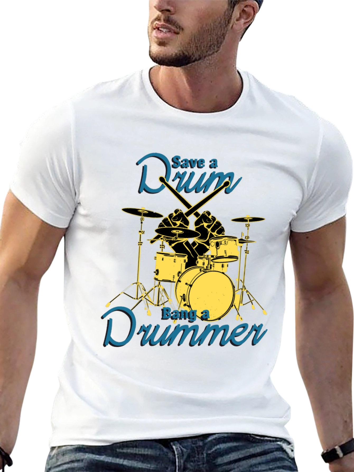 Save a Drum Bang a Drummer T-Shirt