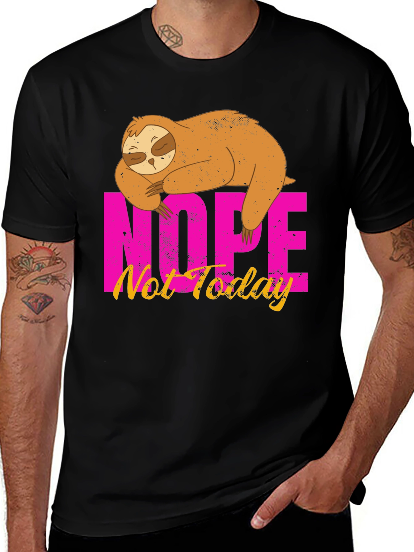 Nope Not Today Sloth Graphic Tee