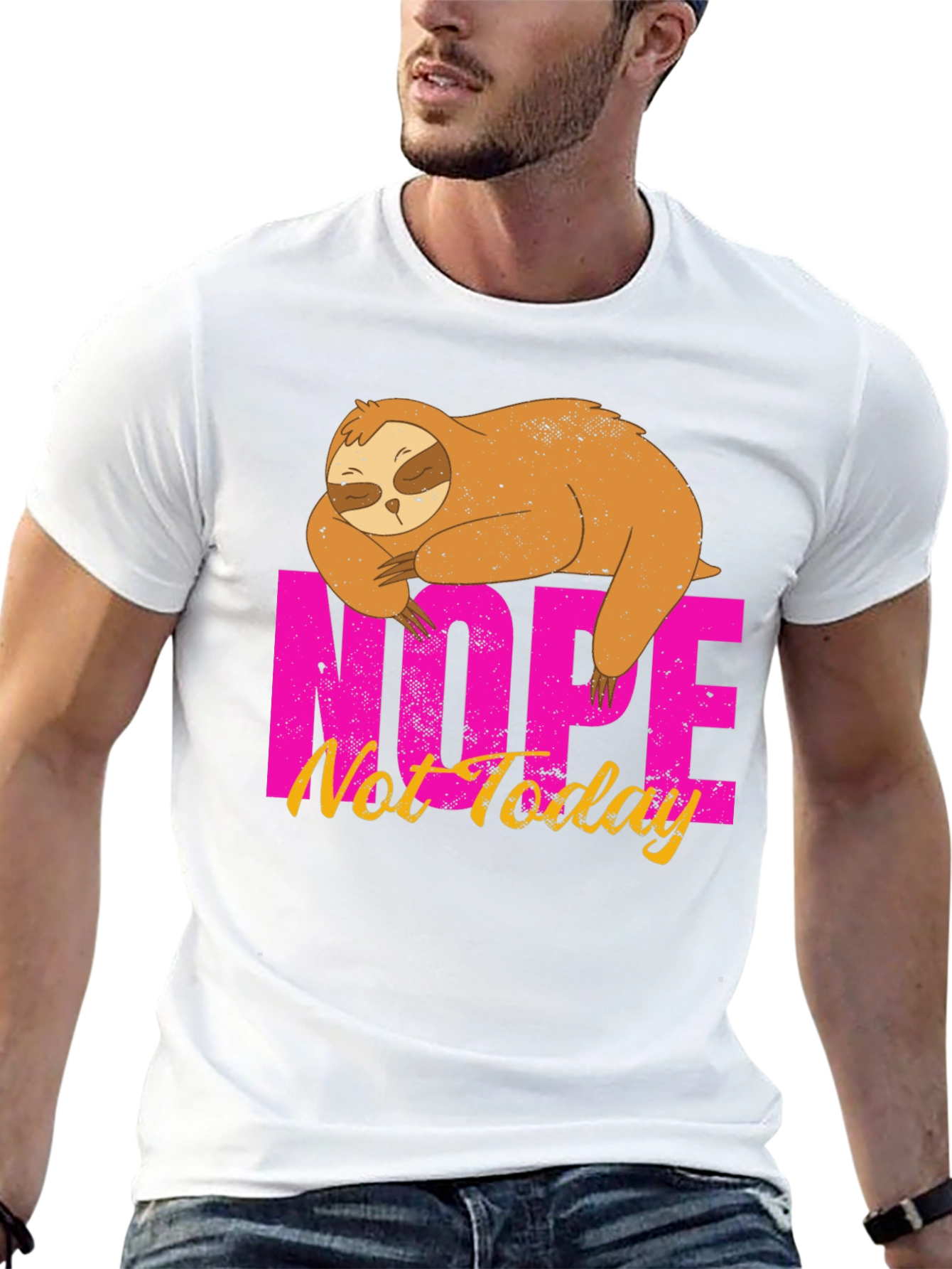 Nope Not Today Sloth Graphic Tee