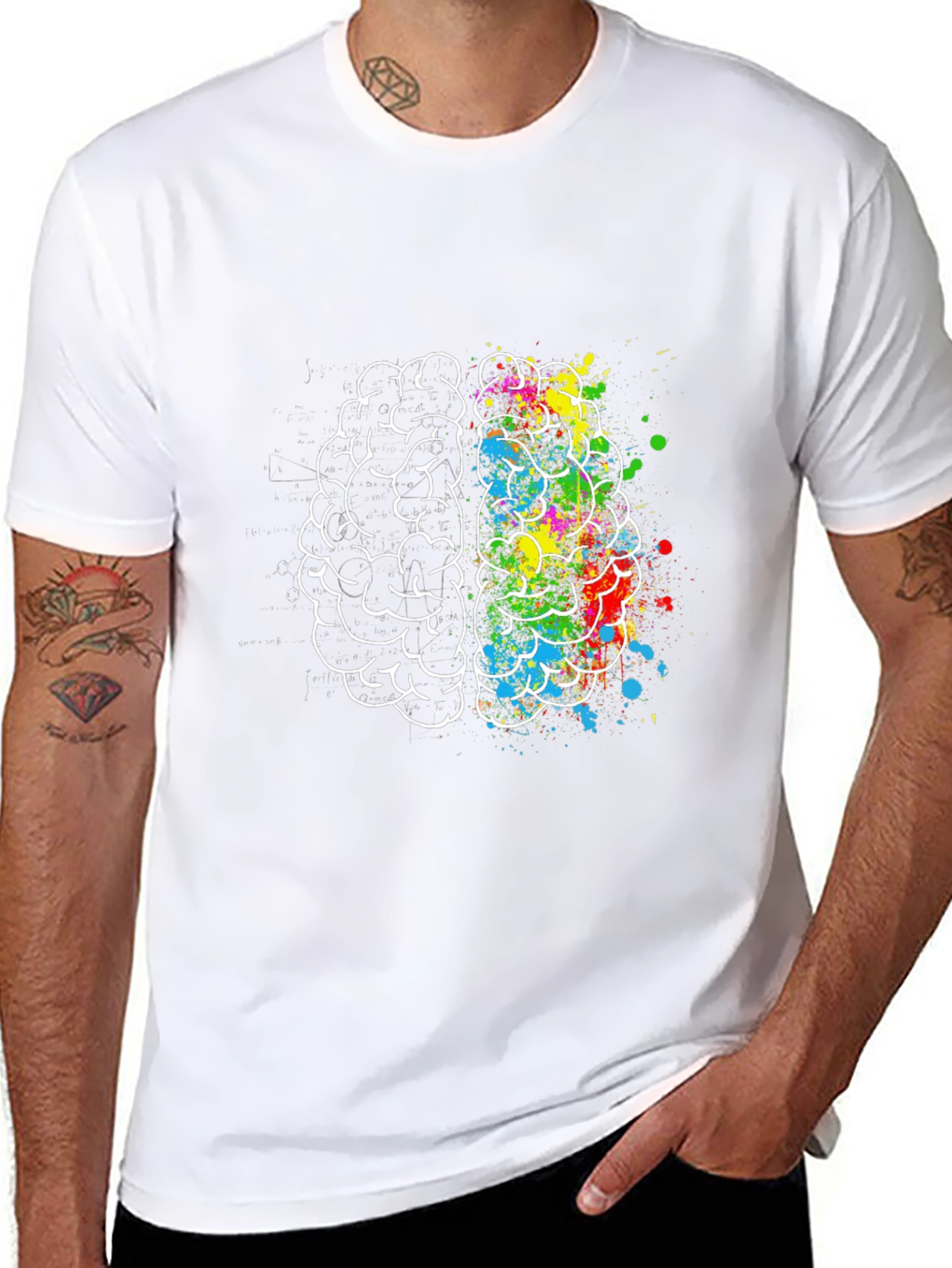 Brain Art Mens Graphic T-Shirt