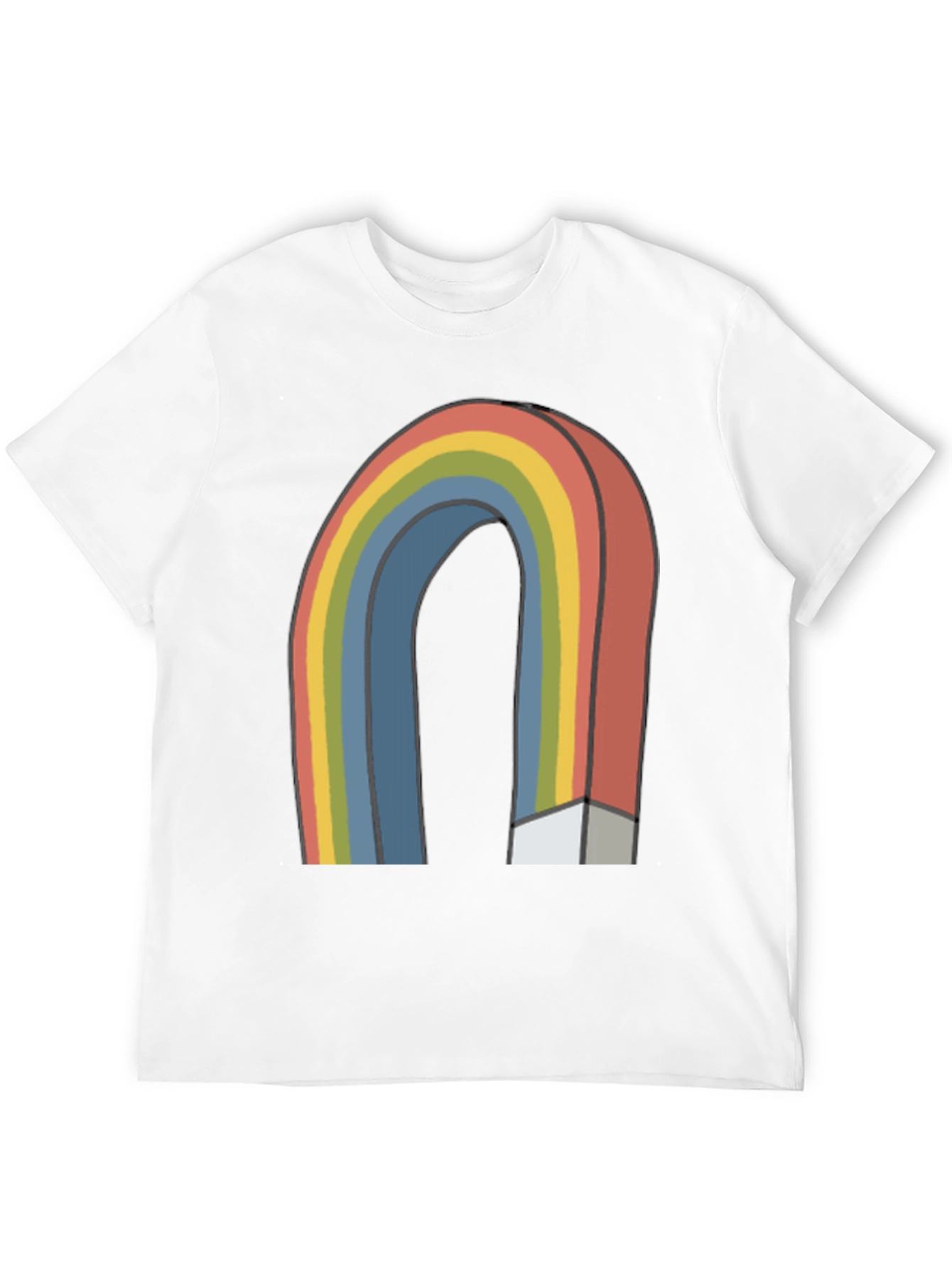 Retro Rainbow Graphic T-Shirt