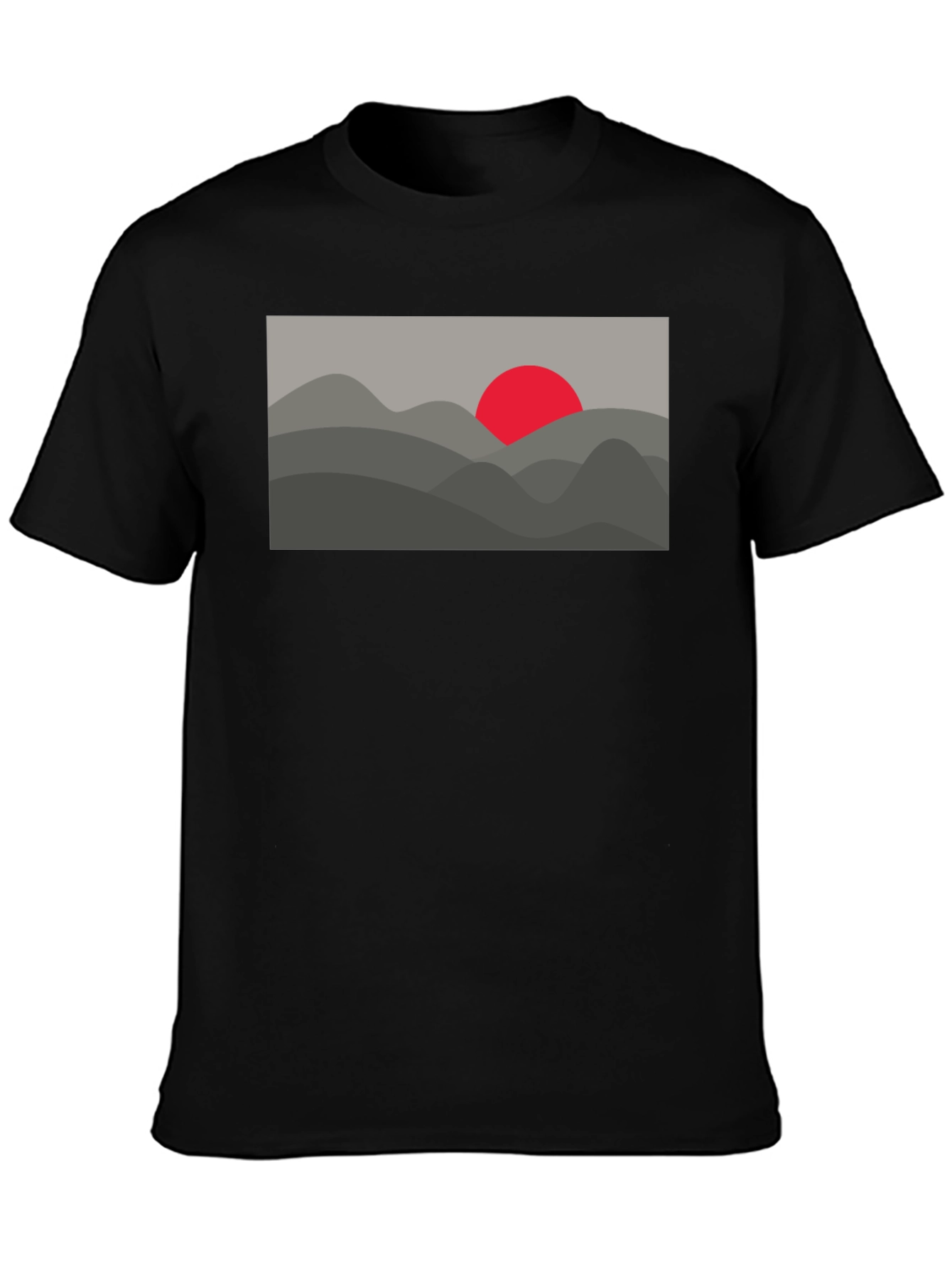 Abstract Mountain Sunset Graphic Tee