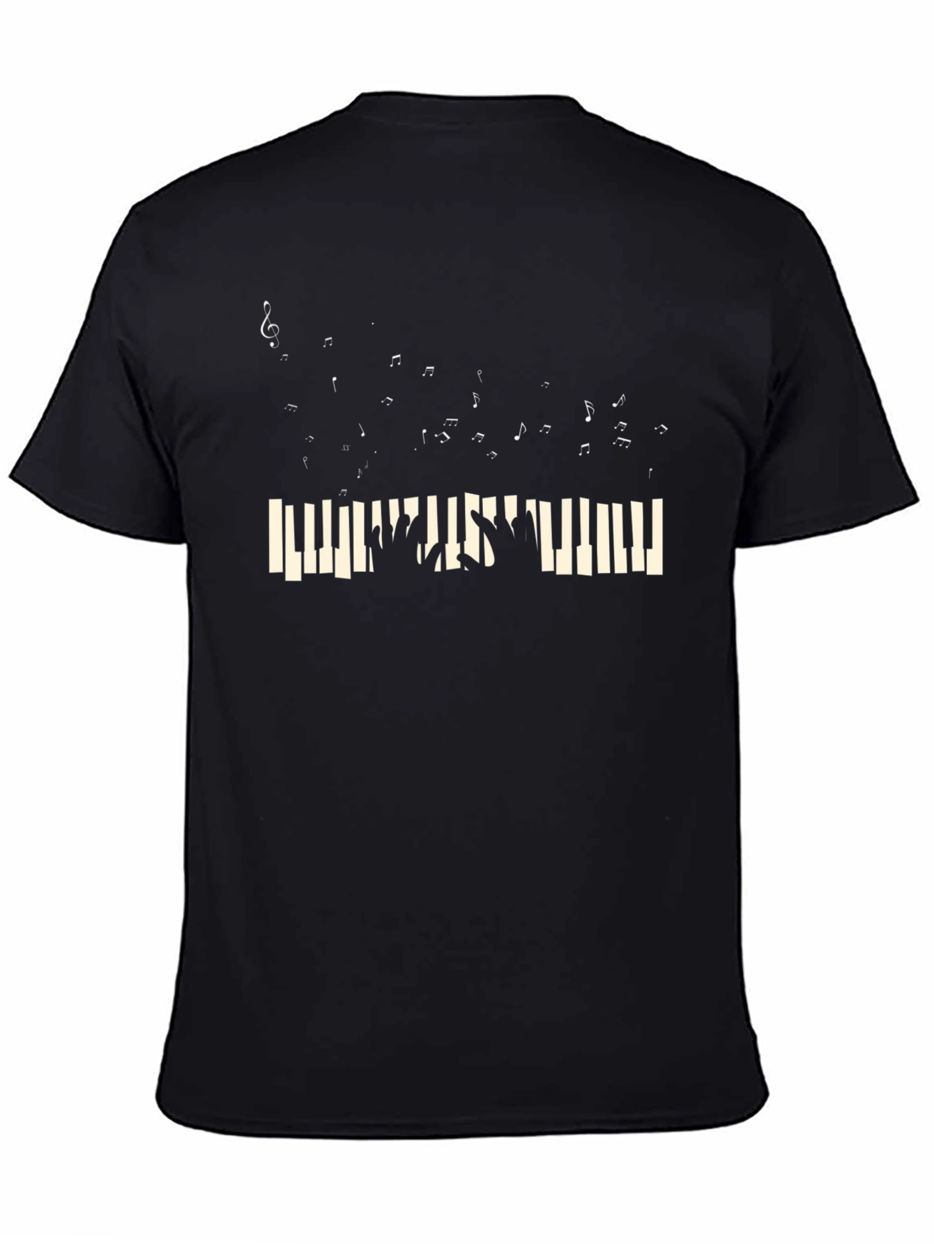 Musical Piano T-Shirt - Black
