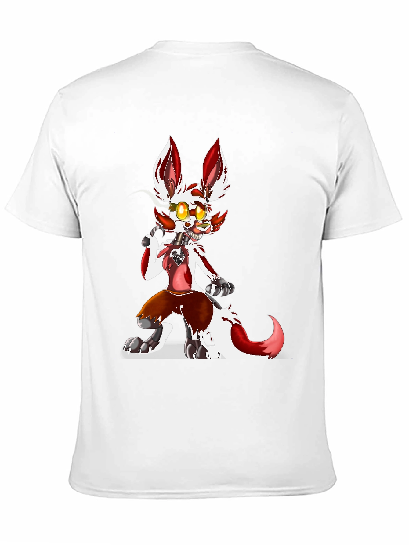 FNAF Foxy Character Graphic Tee - Black Cotton Blend