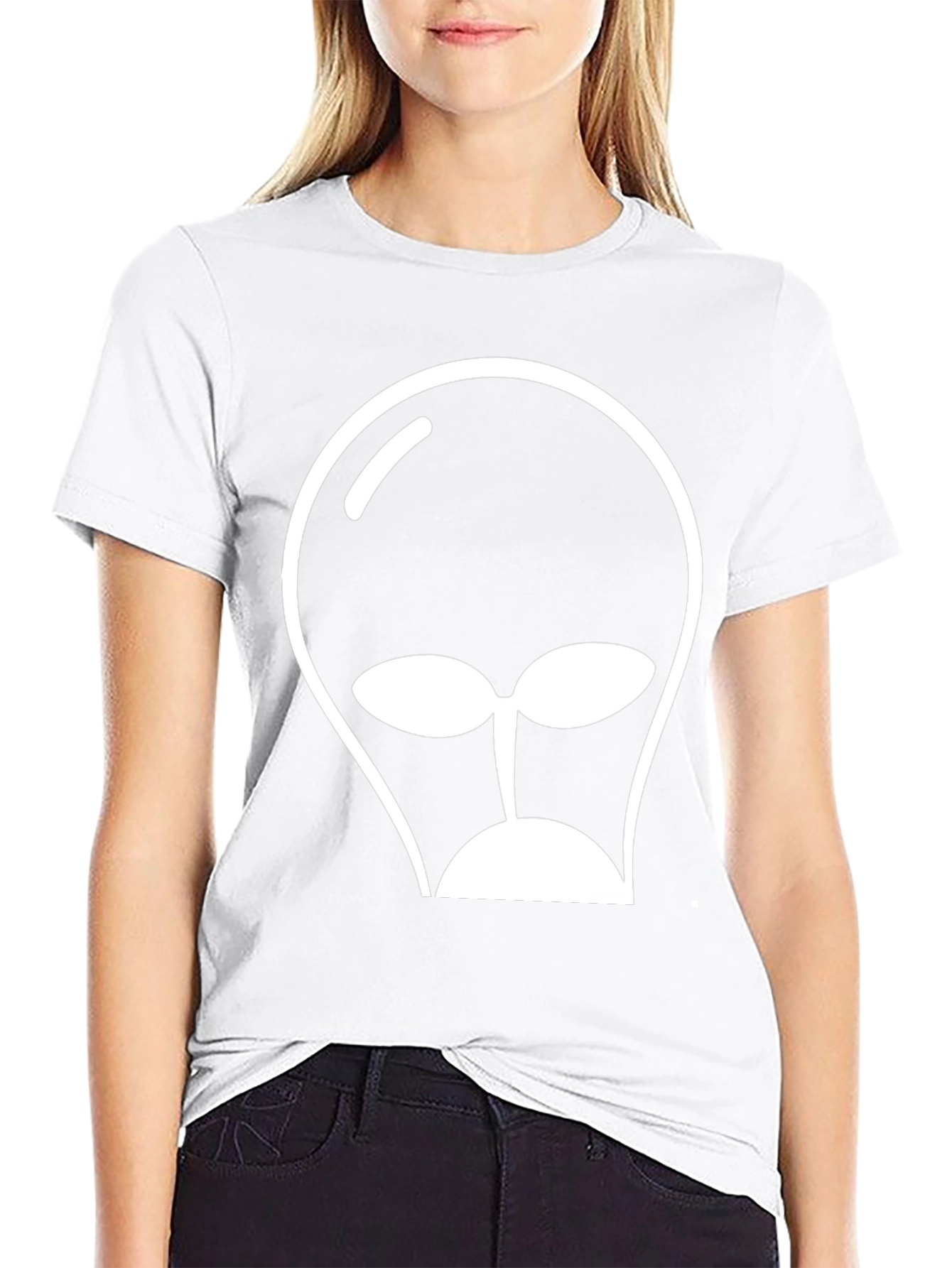 Alien Head Graphic Tee - Black T-Shirt