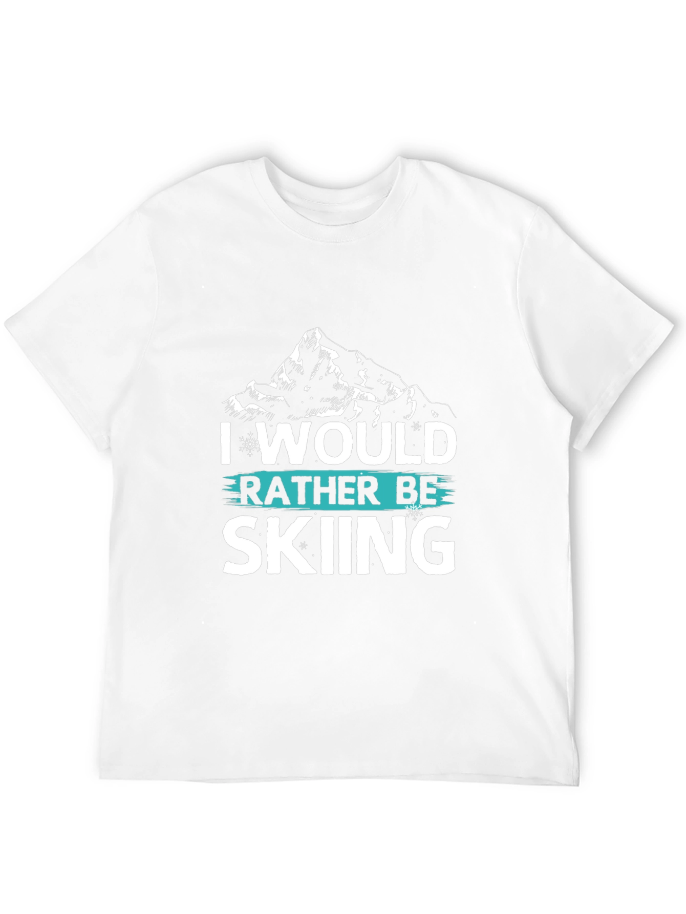 I Would Rather Be Skiing T-Shirt - Mountain Design