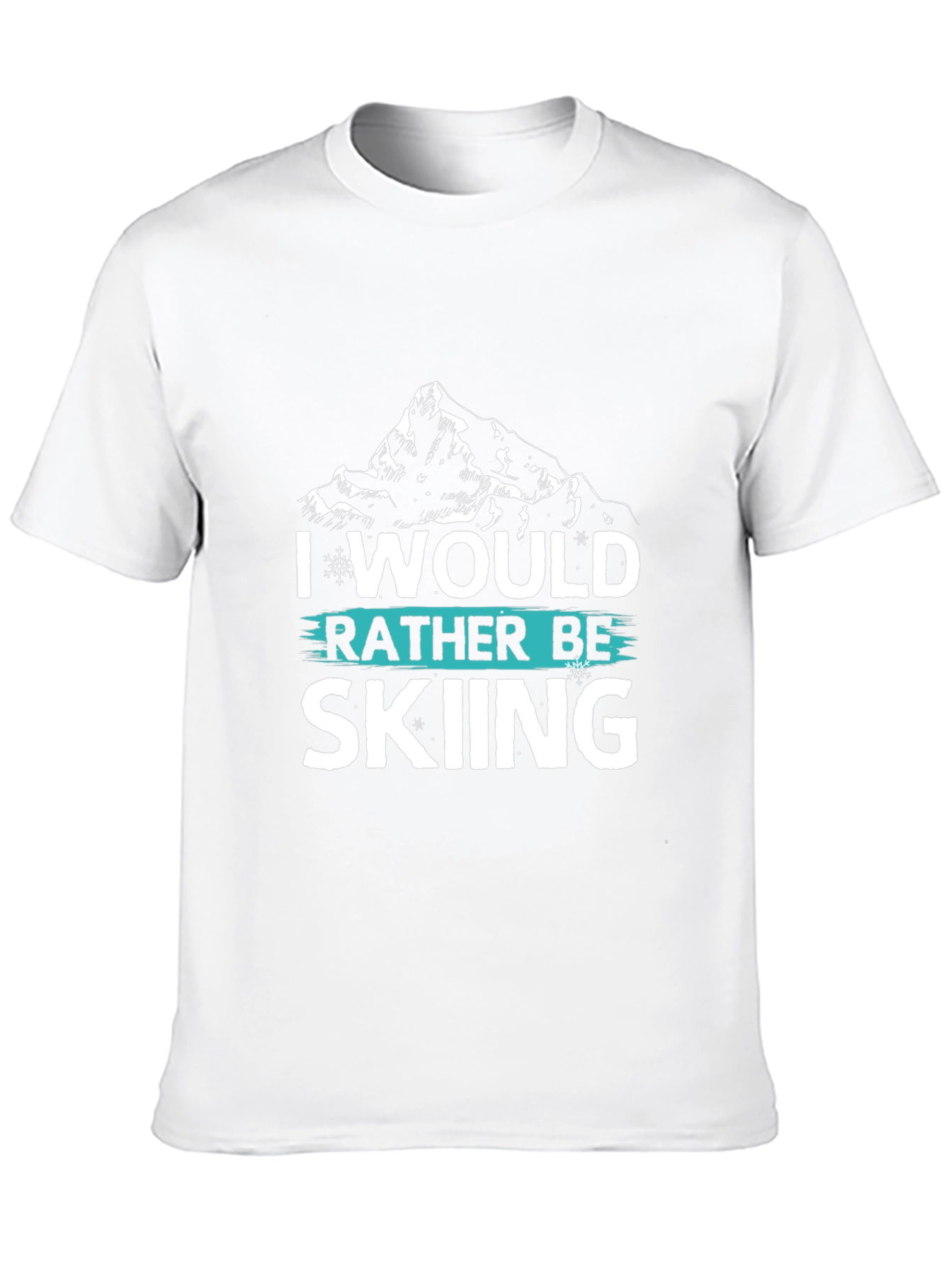 I Would Rather Be Skiing T-Shirt - Mountain Design