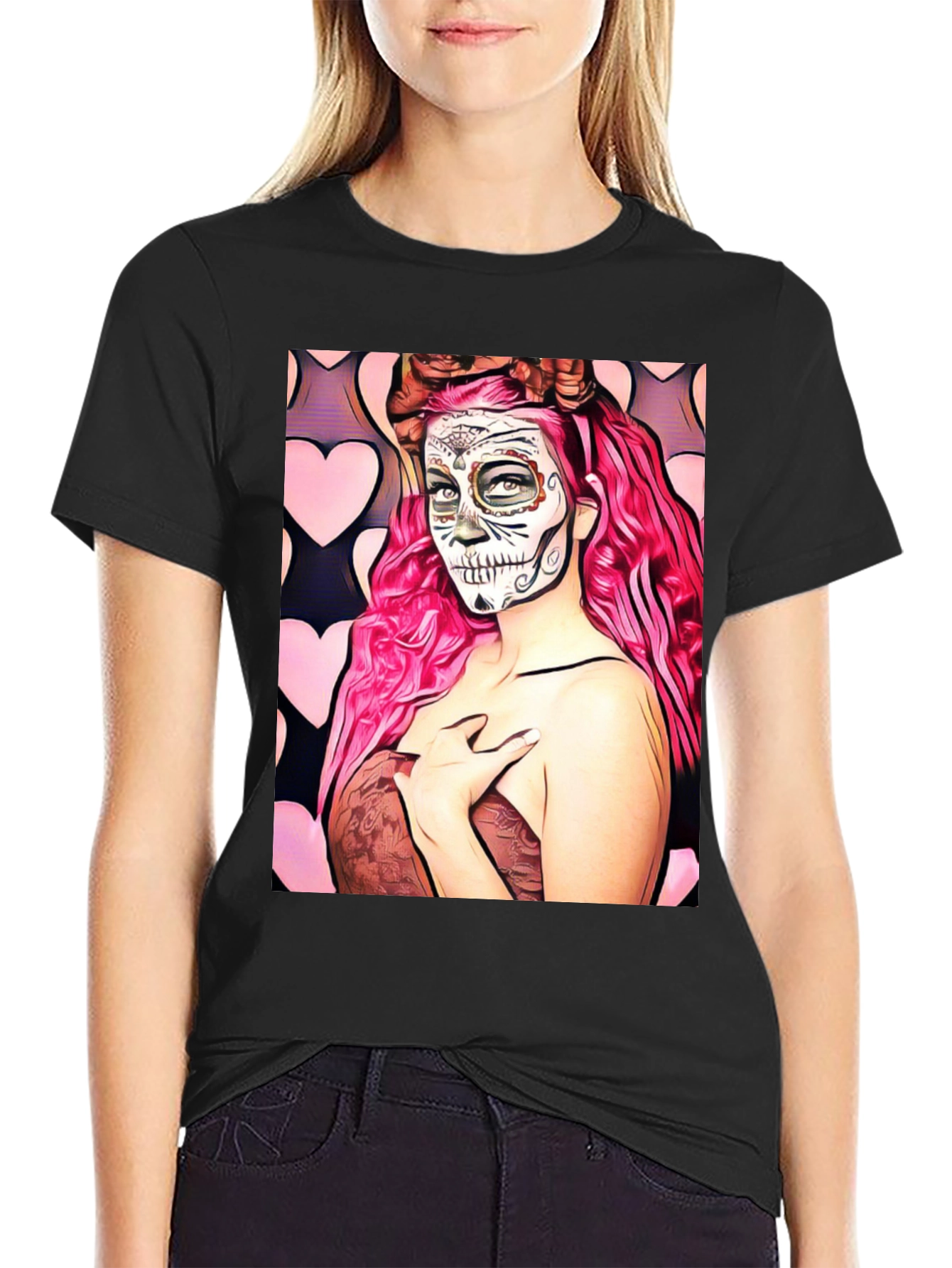 Sugar Skull Woman Graphic Tee