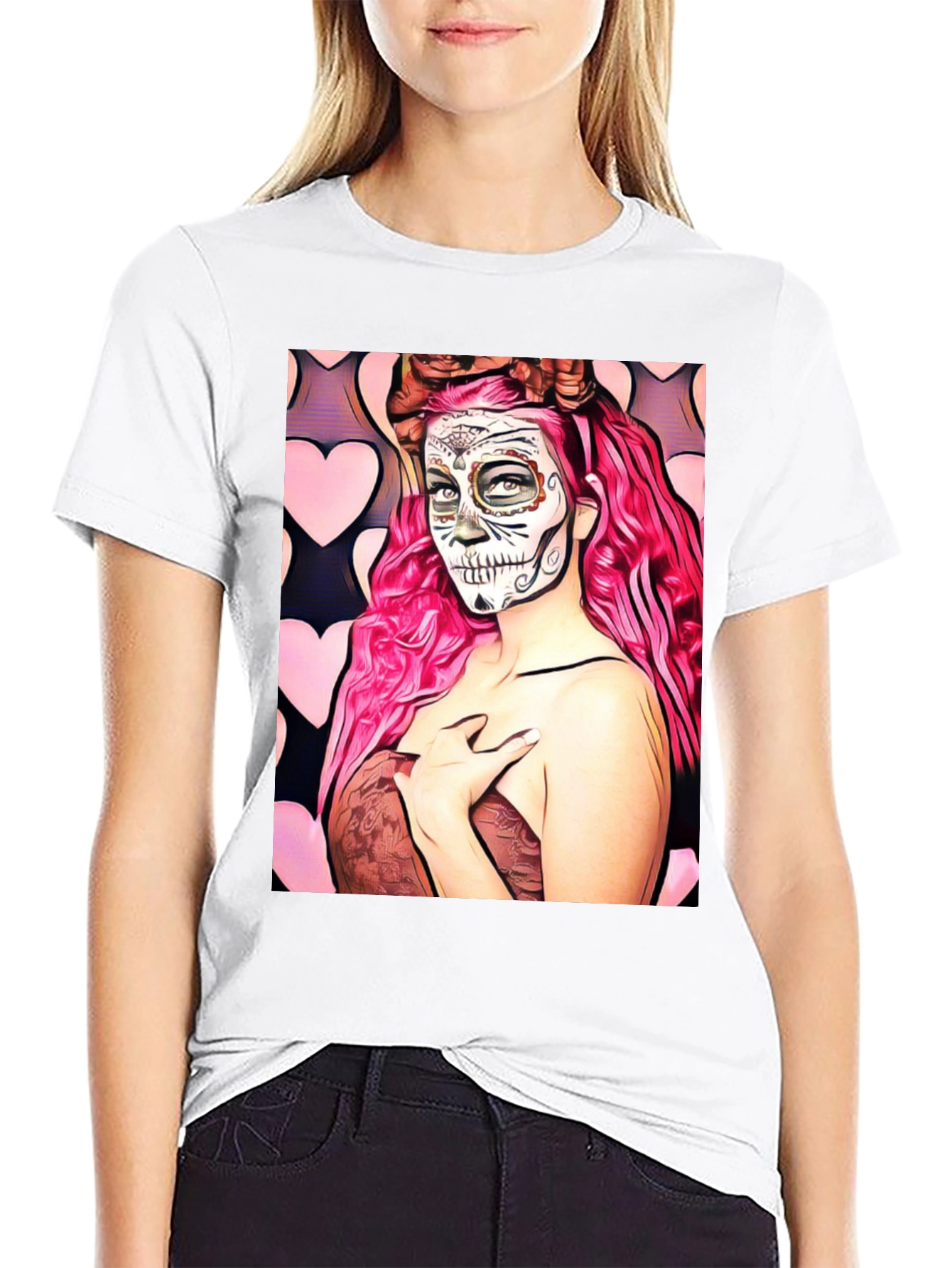 Sugar Skull Woman Graphic Tee