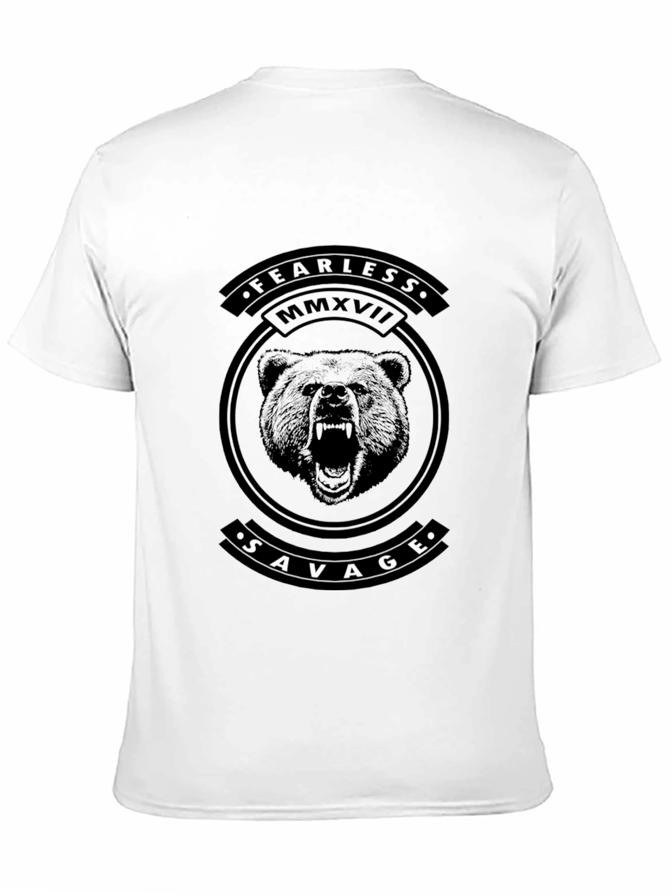 Fearless Savage Bear Graphic T-Shirt