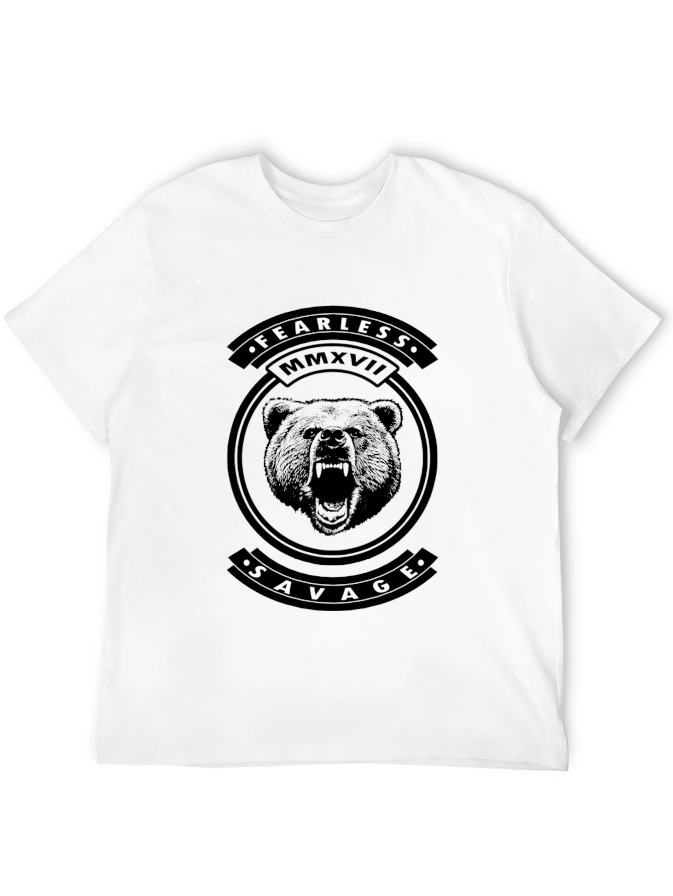 Fearless Savage Bear Graphic T-Shirt