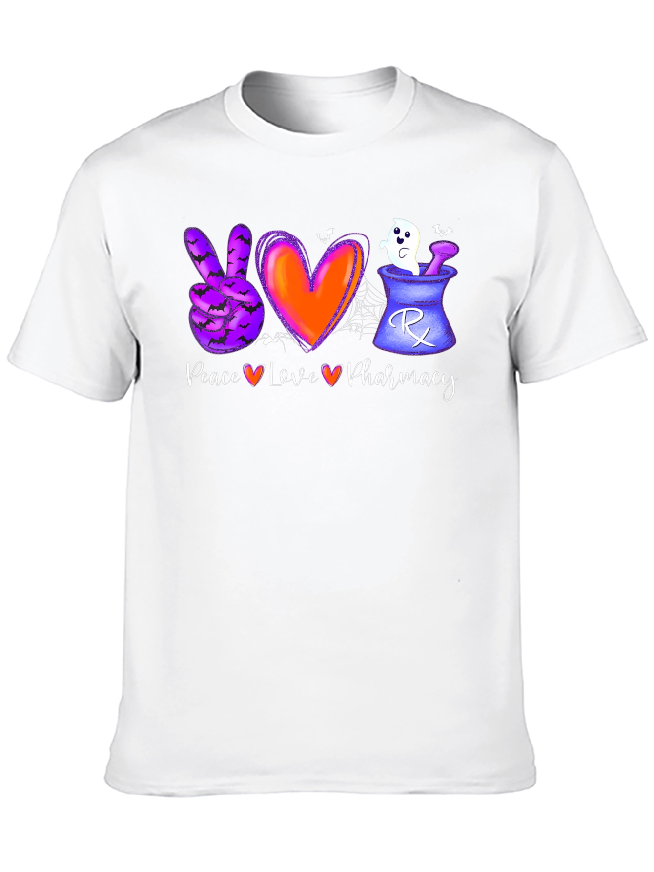 Halloween Pharmacy T-Shirt: Peace Love Pharmacy