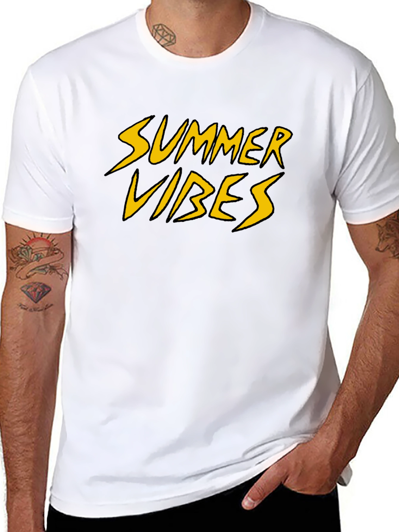 Summer Vibes Graphic Tee - Black