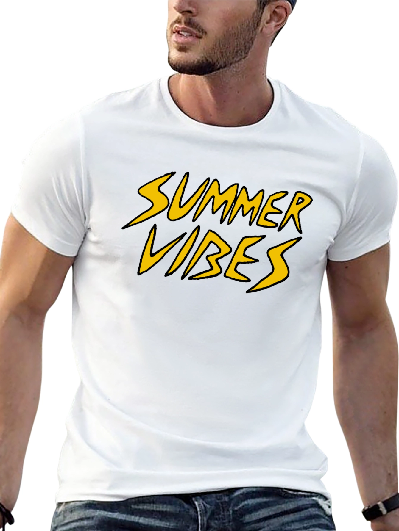 Summer Vibes Graphic Tee - Black