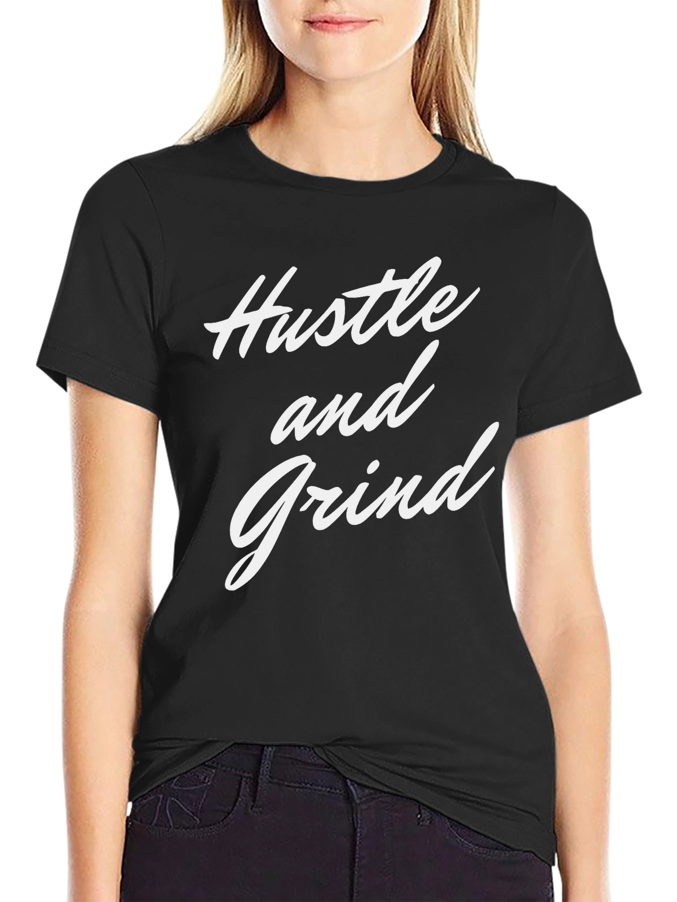 Hustle and Grind Black Graphic Tee