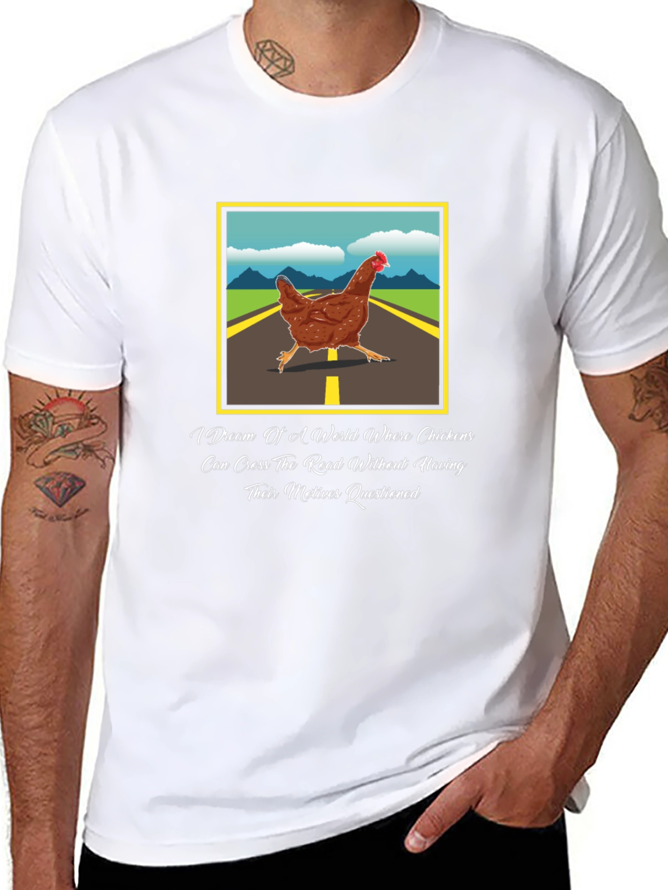 Chicken Crossing T-Shirt: Why Did The Chicken Cross?
