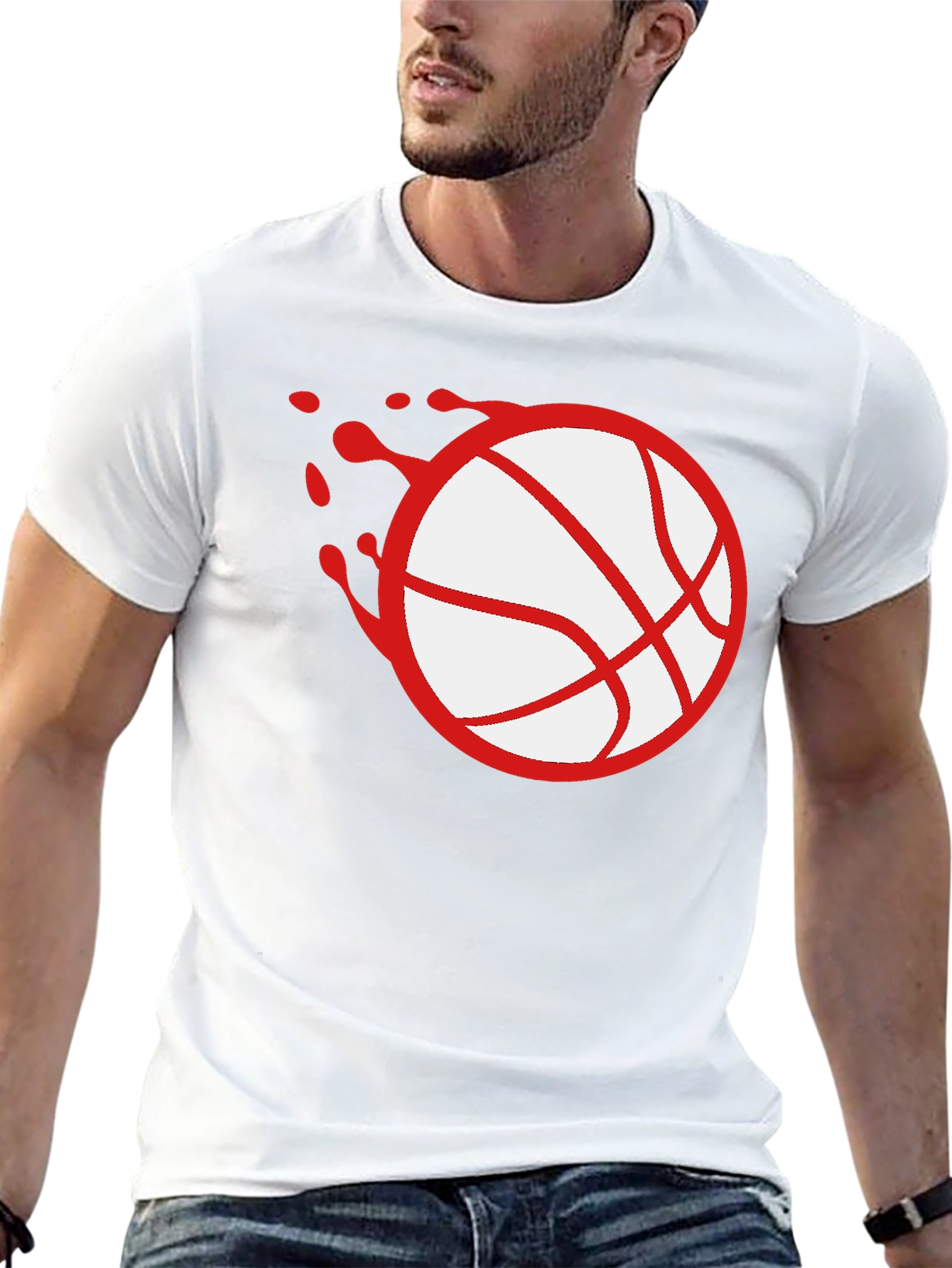 Basketball Splash Graphic Tee - Black