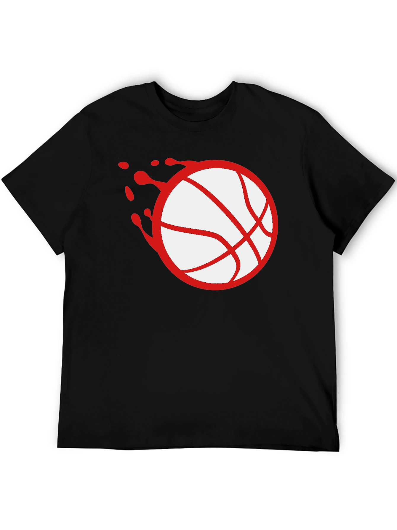 Basketball Splash Graphic Tee - Black