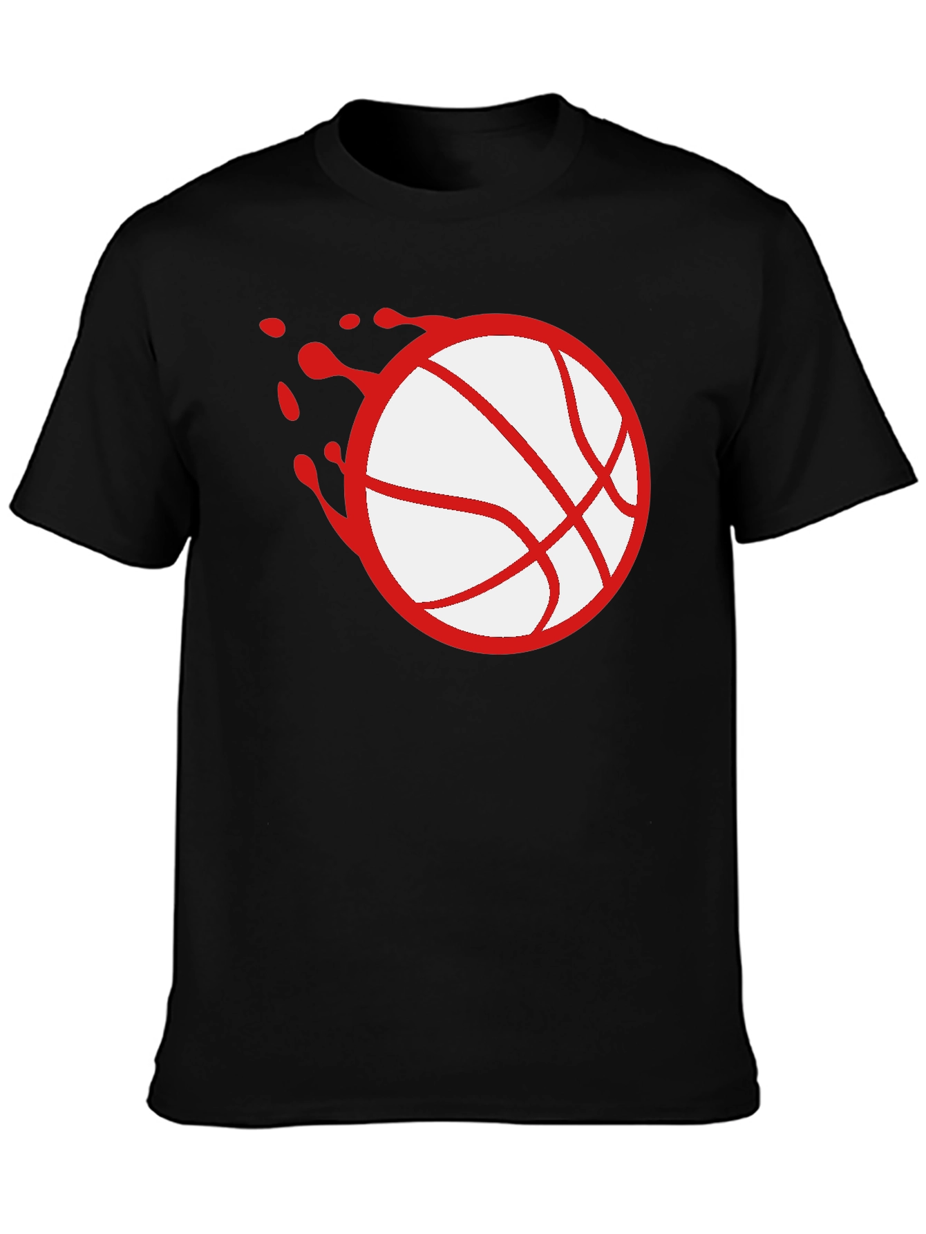 Basketball Splash Graphic Tee - Black