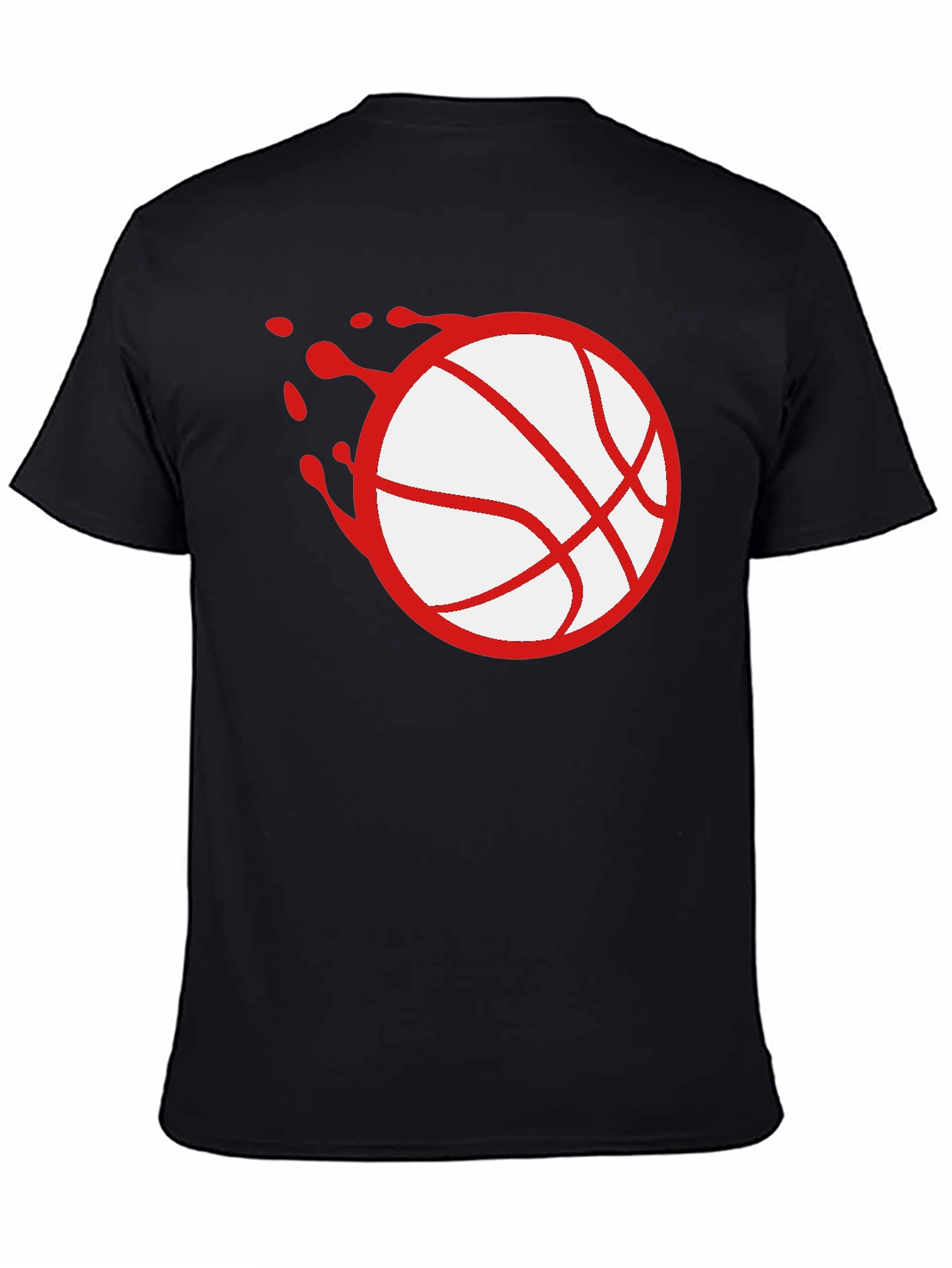 Basketball Splash Graphic Tee - Black
