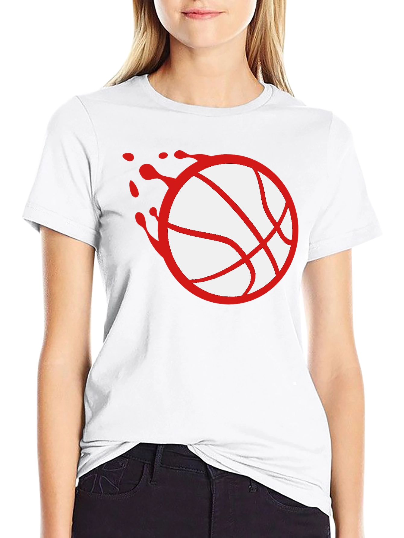 Basketball Splash Graphic Tee - Black