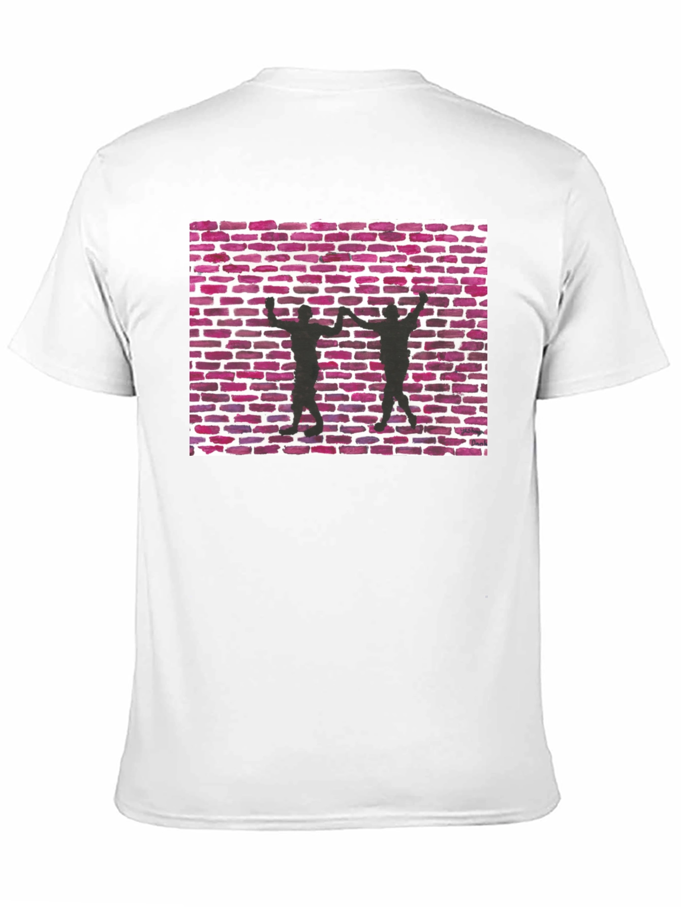 Brick Wall Dance Silhouette Graphic Tee - Black