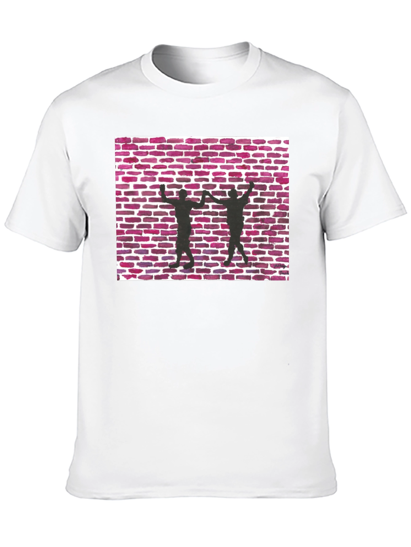 Brick Wall Dance Silhouette Graphic Tee - Black