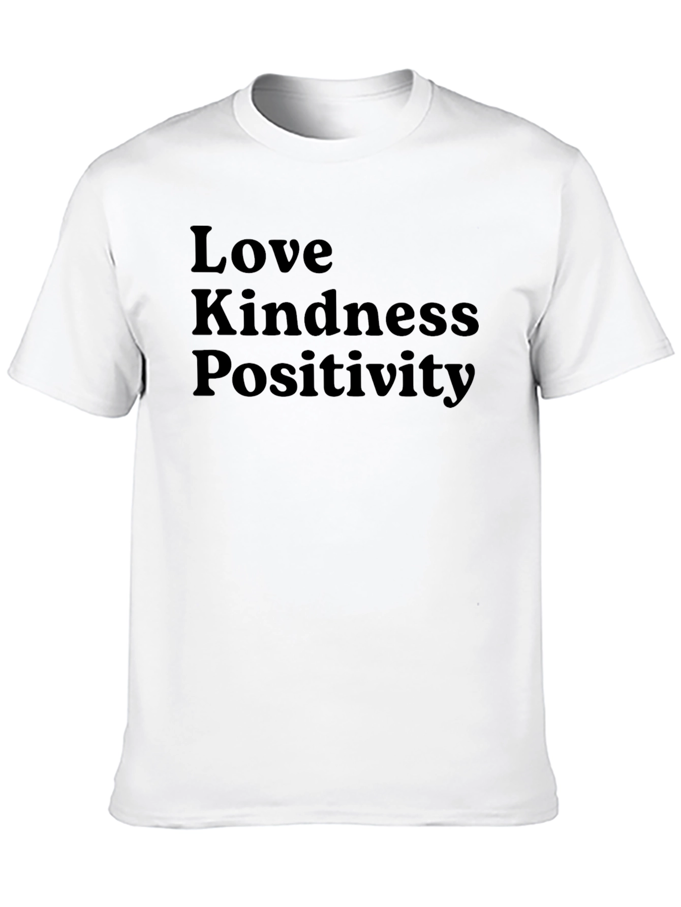 Love Kindness Positivity Black T-Shirt