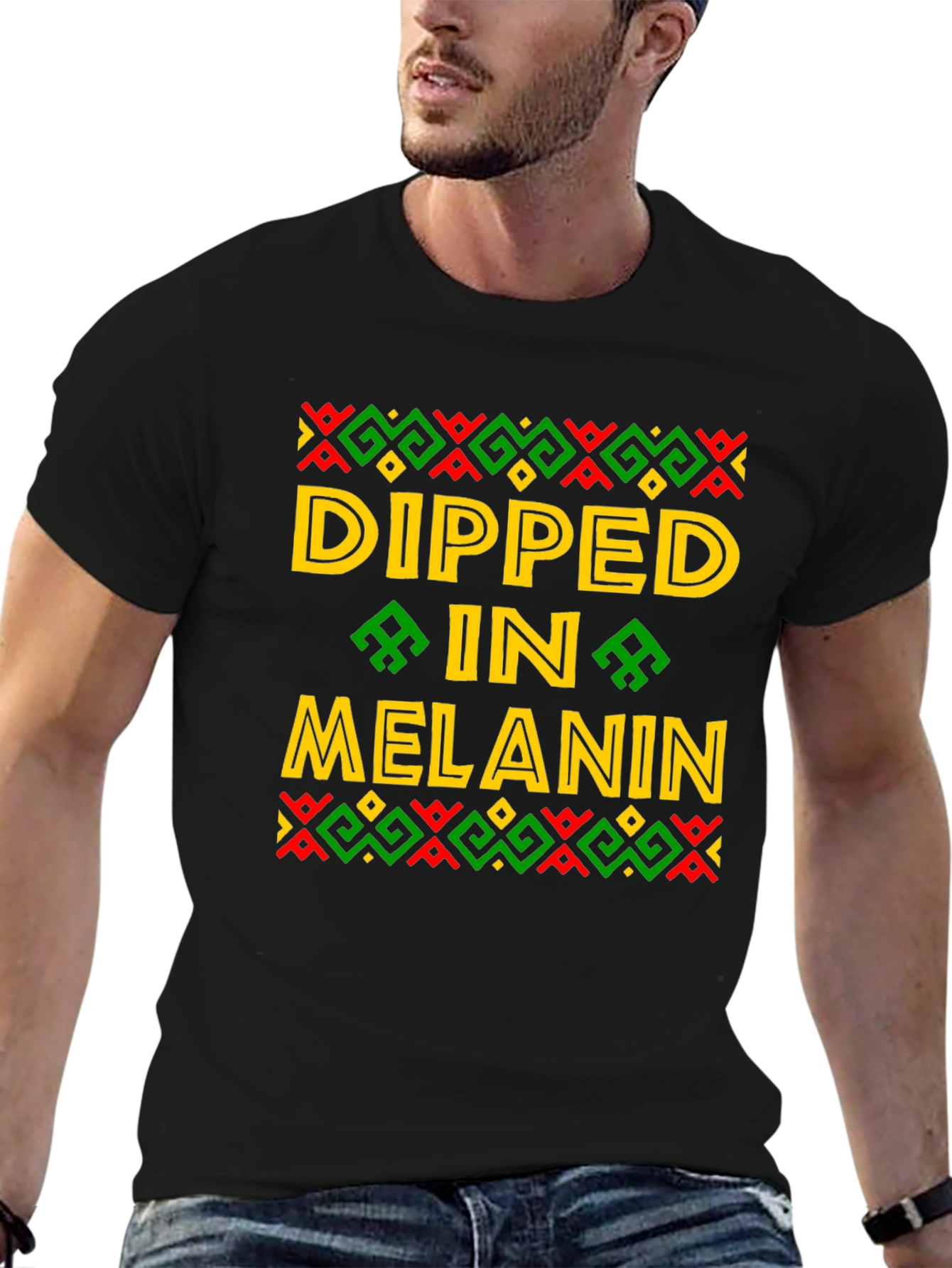 Dipped in Melanin Graphic T-Shirt - Black Pride