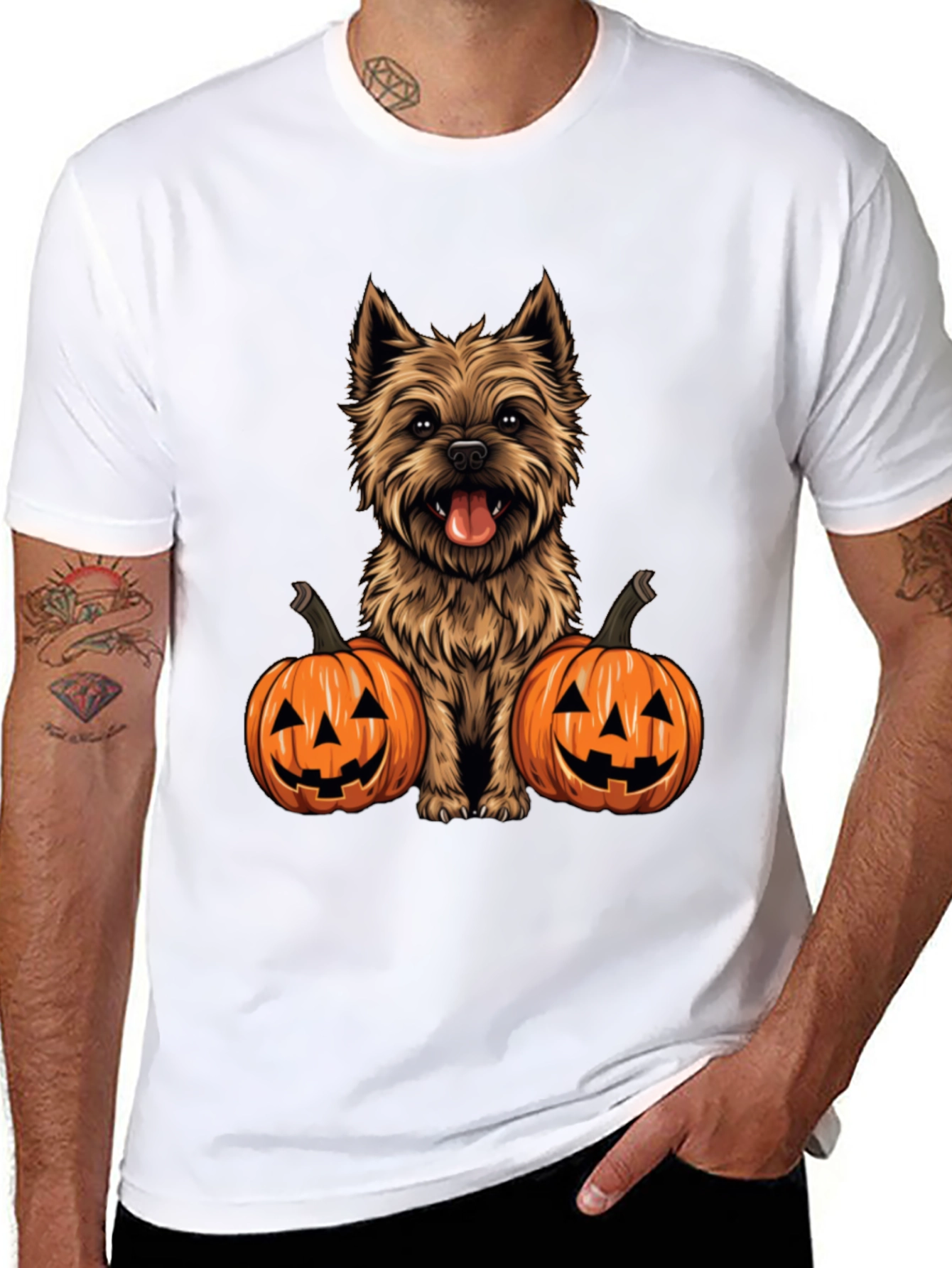 Dog & Pumpkin Halloween T-Shirt