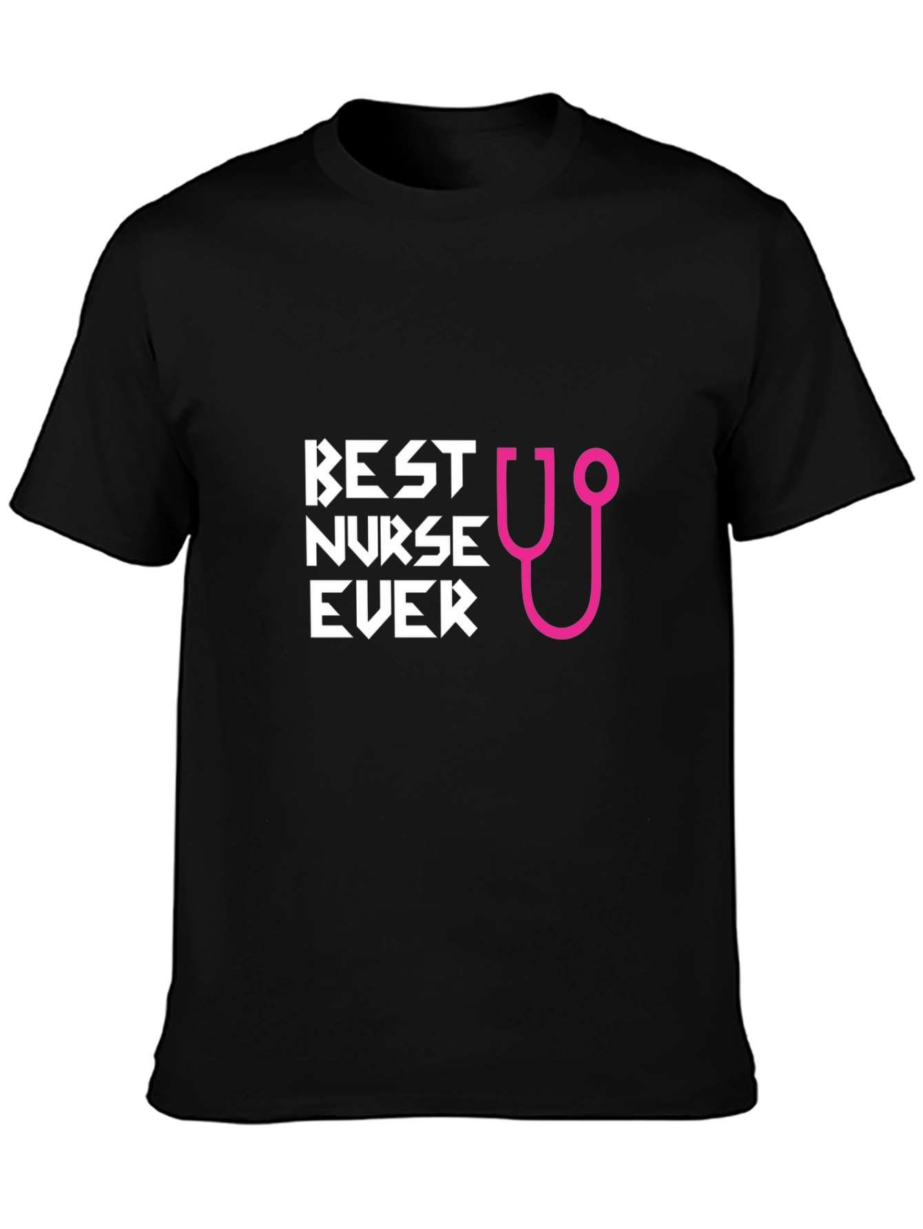 Best Nurse Ever Graphic T-Shirt - Black
