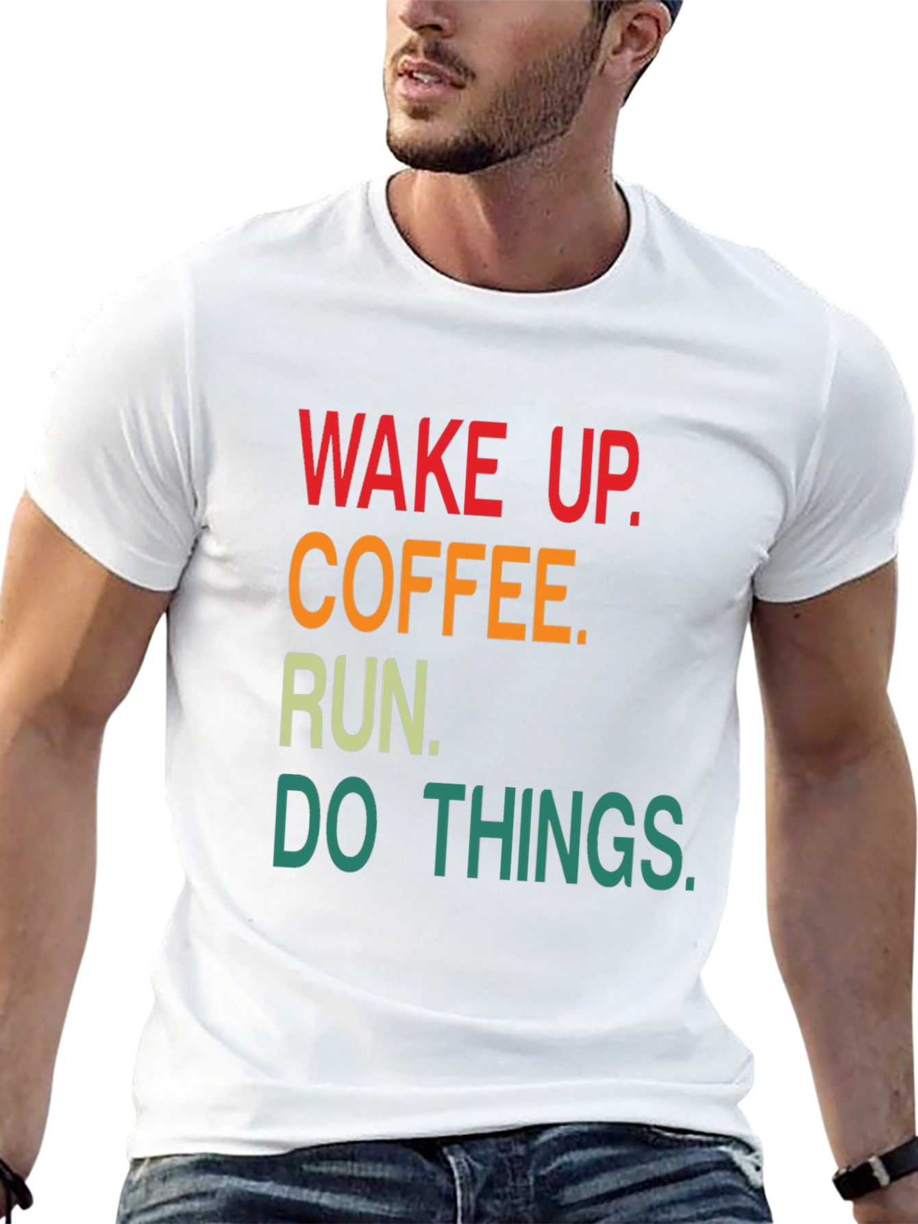 Wake Up Coffee Run Graphic T-Shirt