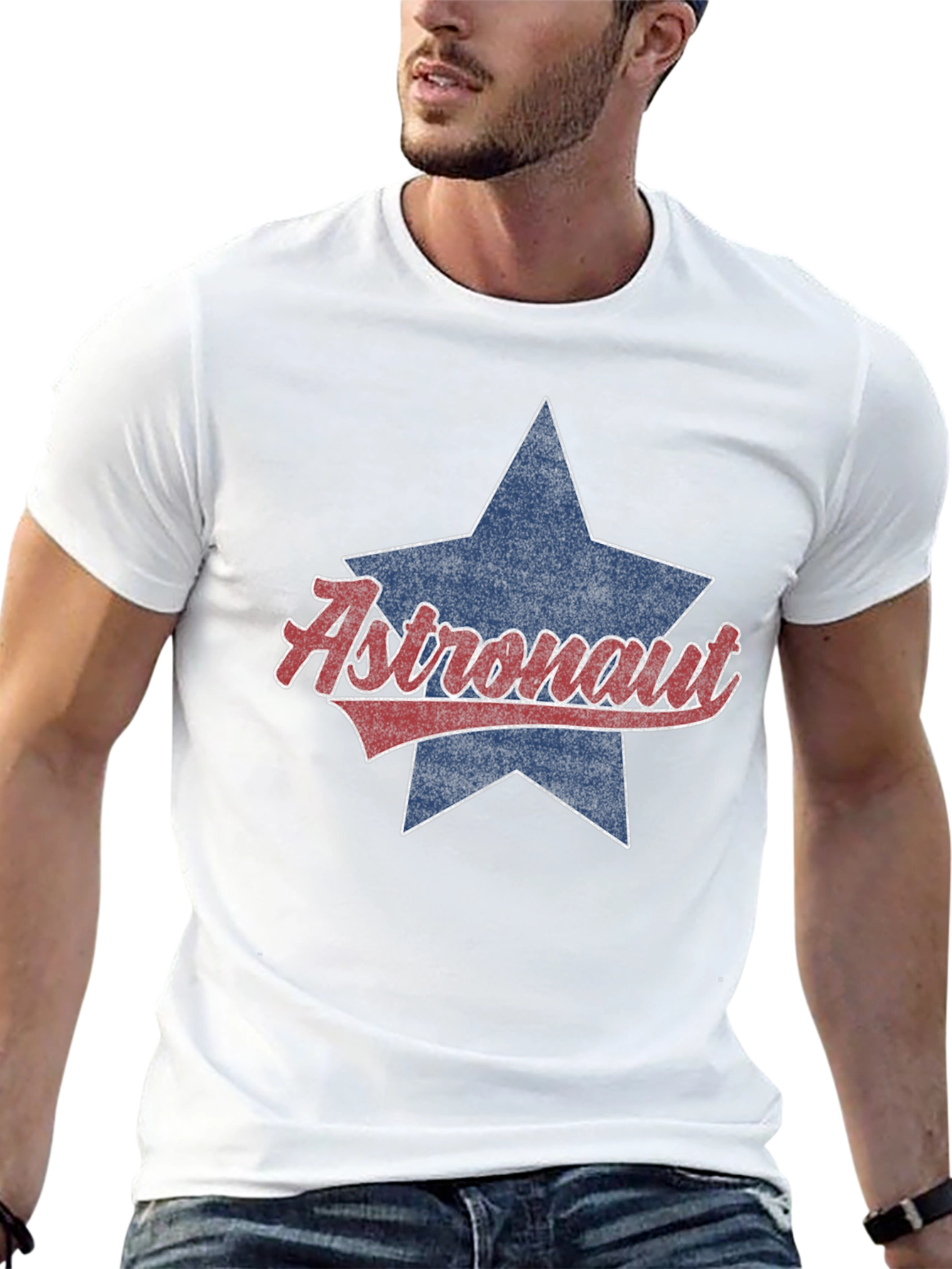 Astronaut Star Graphic Tee - Retro Style