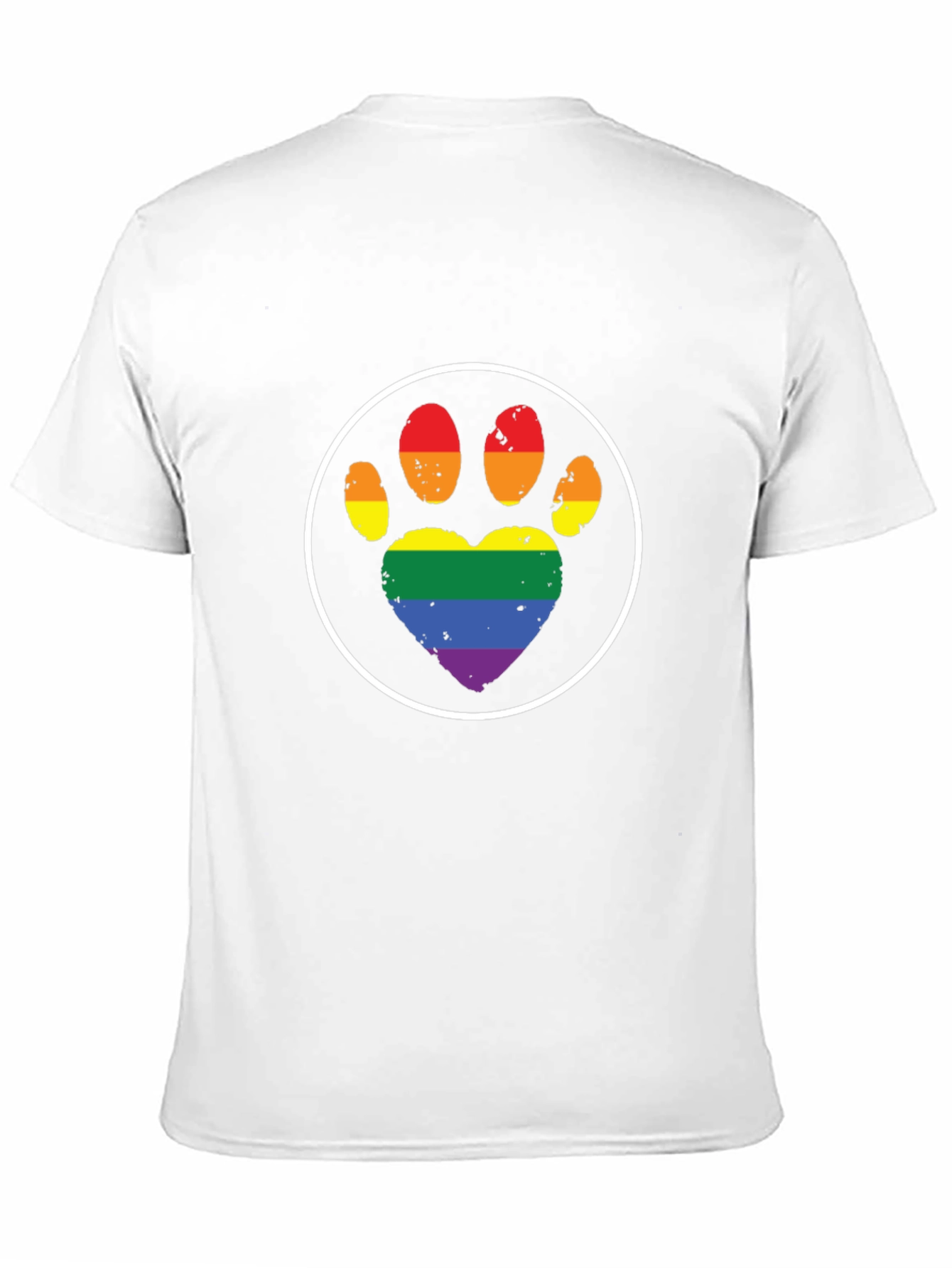 Pride Paw Print Heart T-Shirt