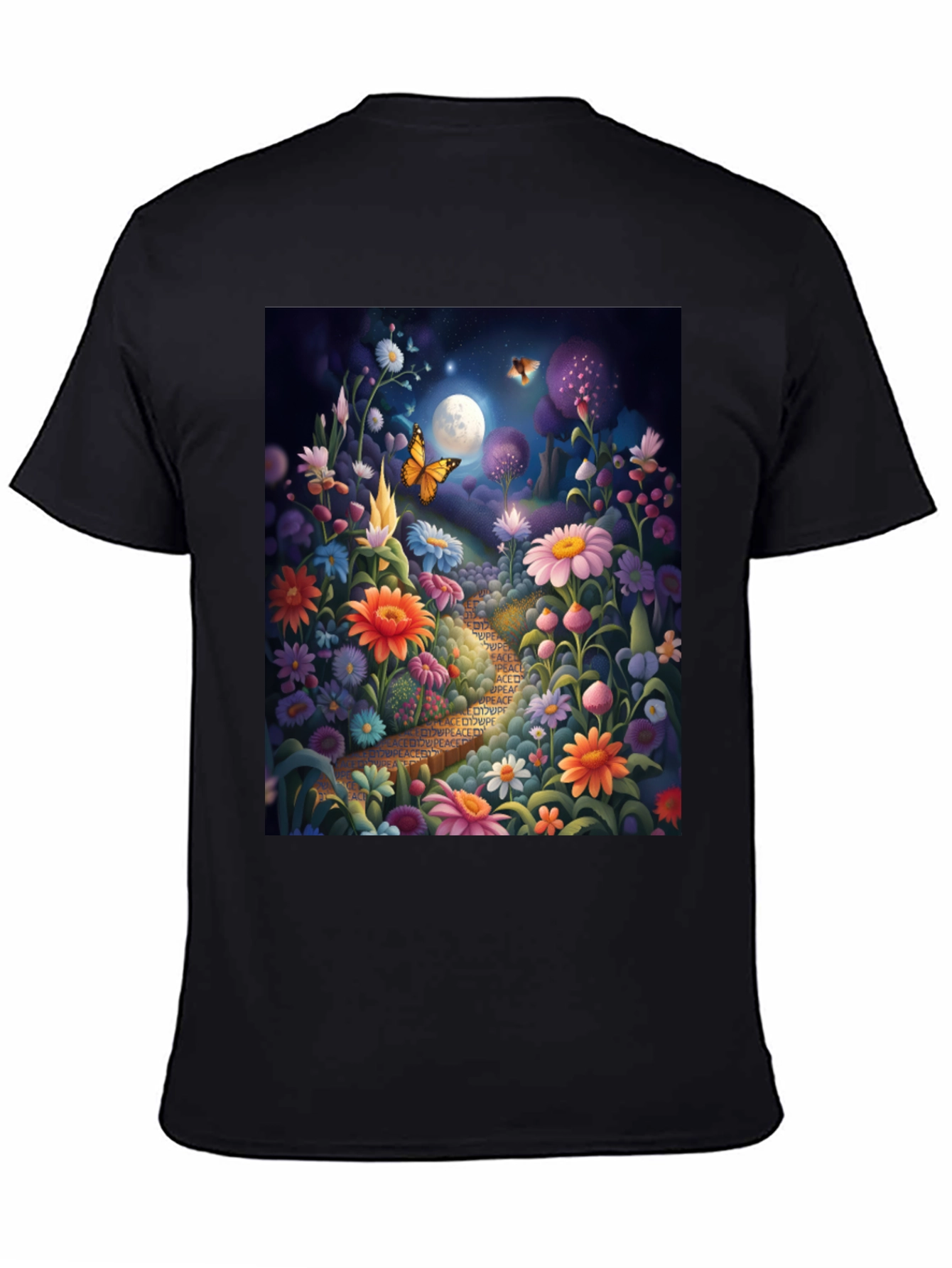 Floral Path Graphic Tee - Whimsical Design