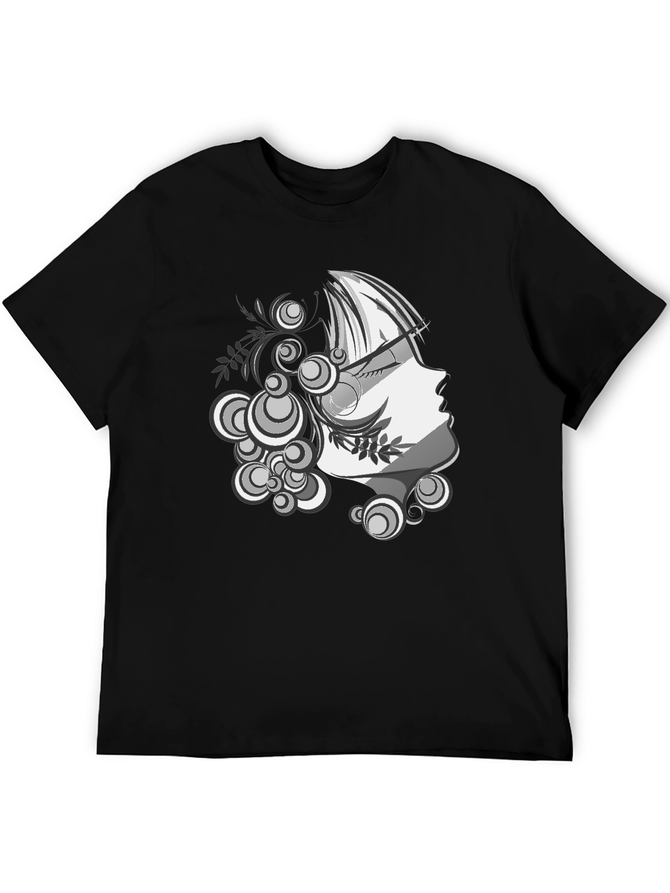 Modern Art Graphic Tee - Stylish Black T-Shirt