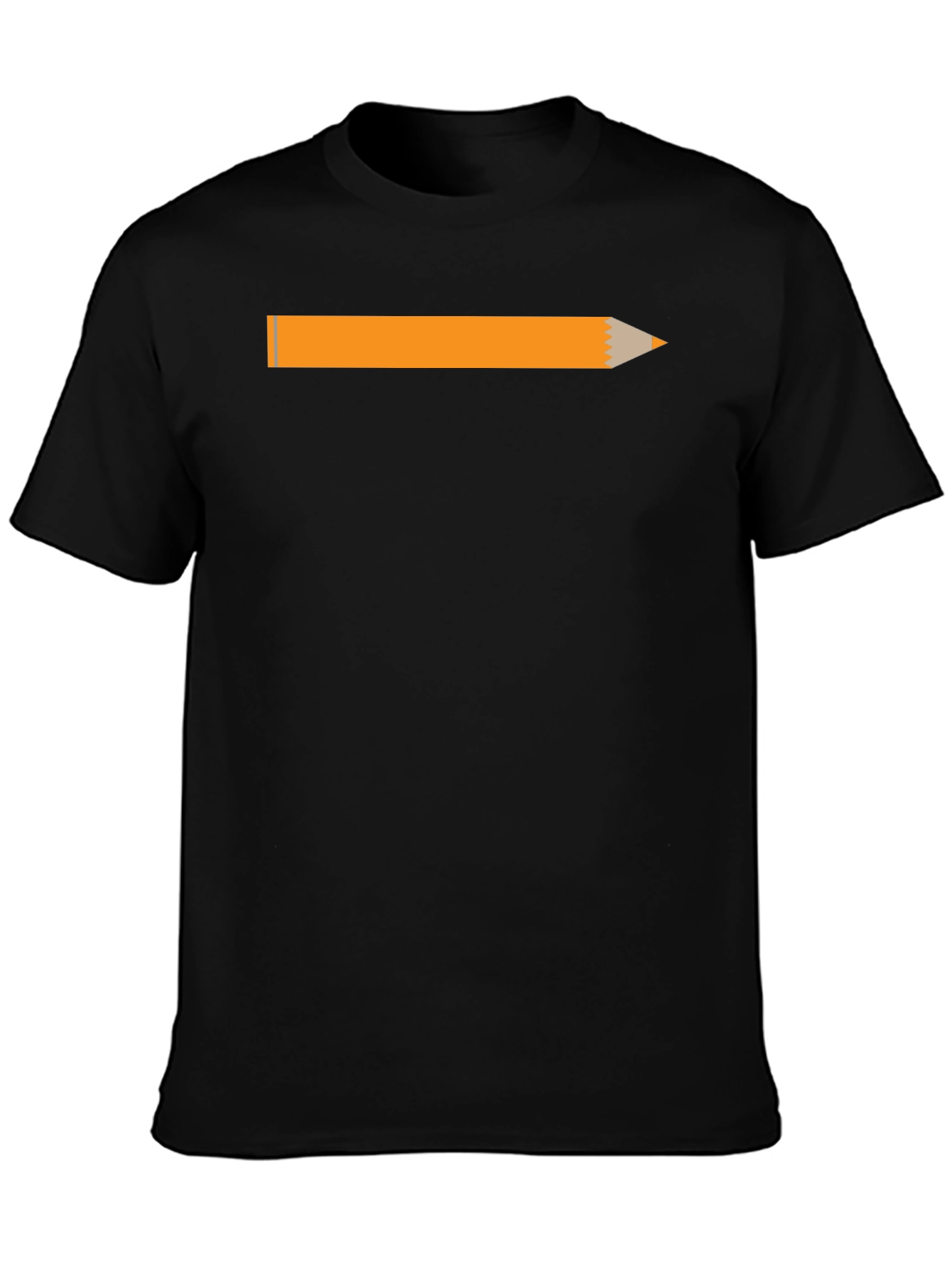 Pencil Graphic Black T-Shirt - Creative Style