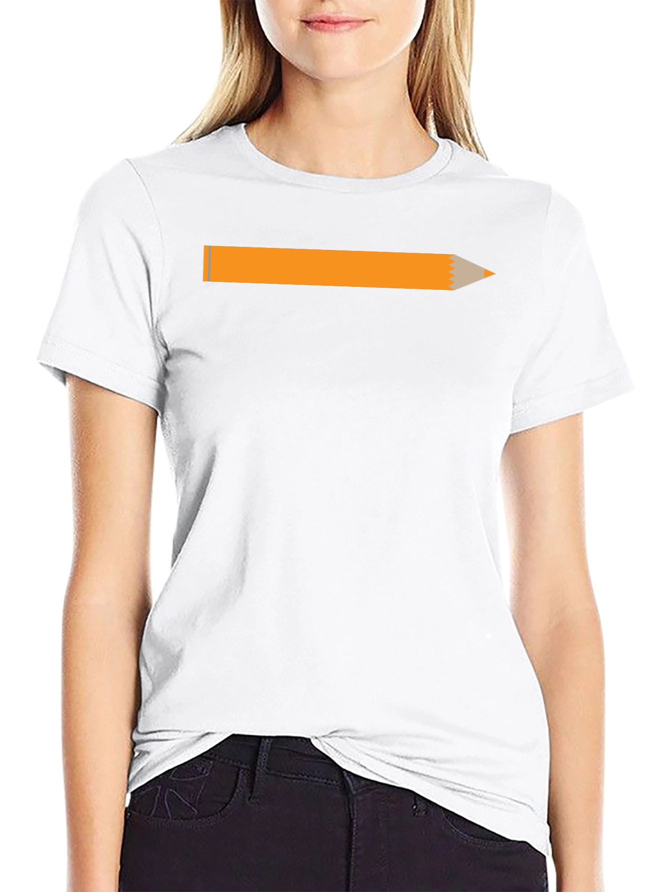 Pencil Graphic Black T-Shirt - Creative Style