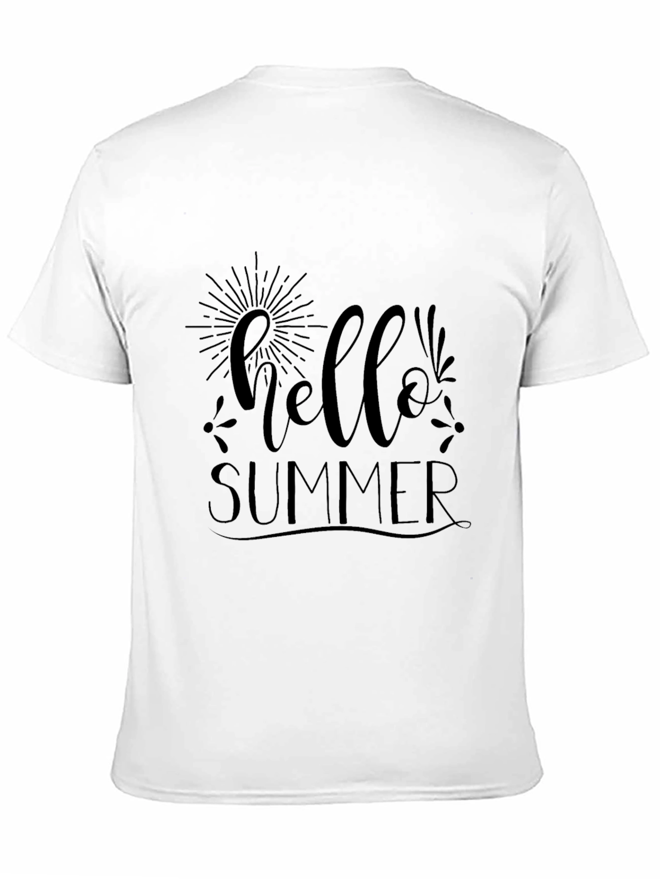 Hello Summer Graphic Tee - Black Cotton