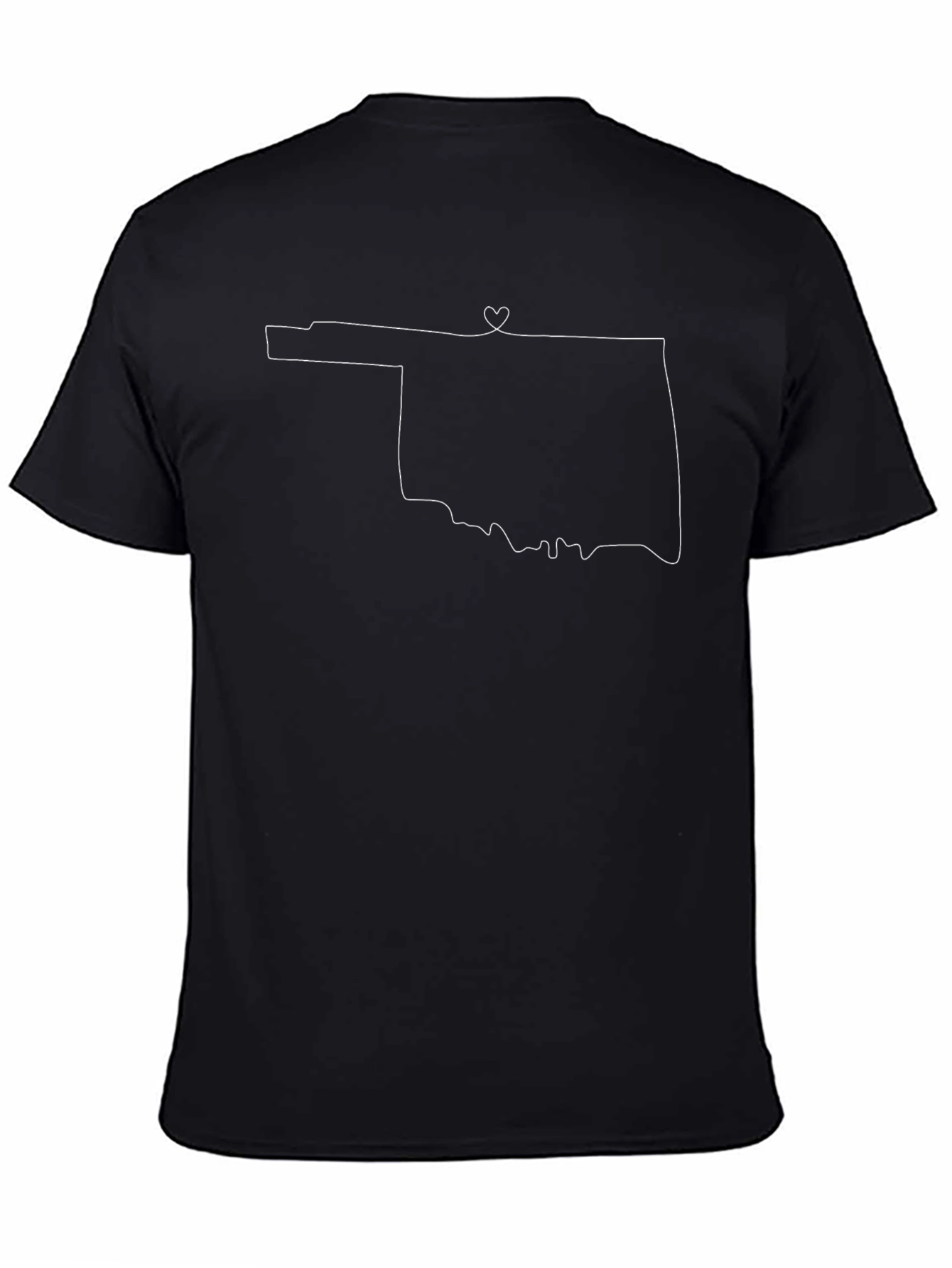 Oklahoma State Outline Heart T-Shirt