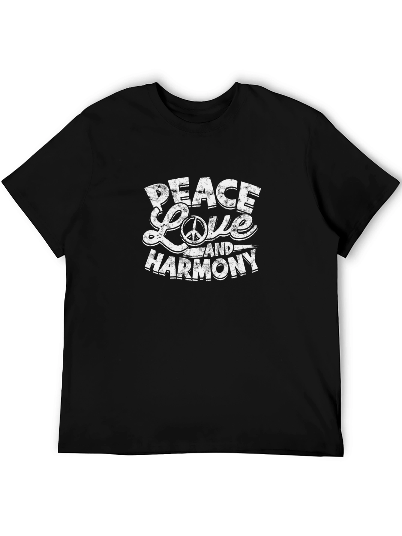 Peace Love Harmony Graphic Tee - Unisex Cotton T-Shirt