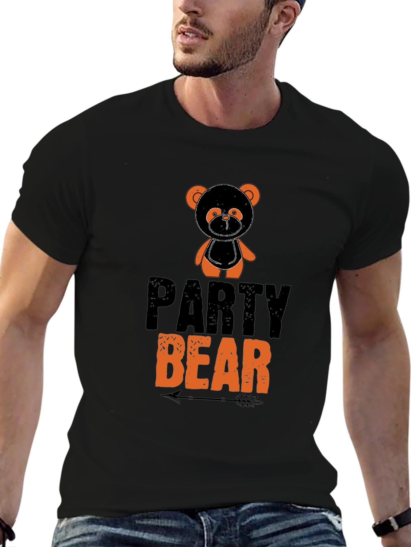 Party Bear Graphic Print T-Shirt