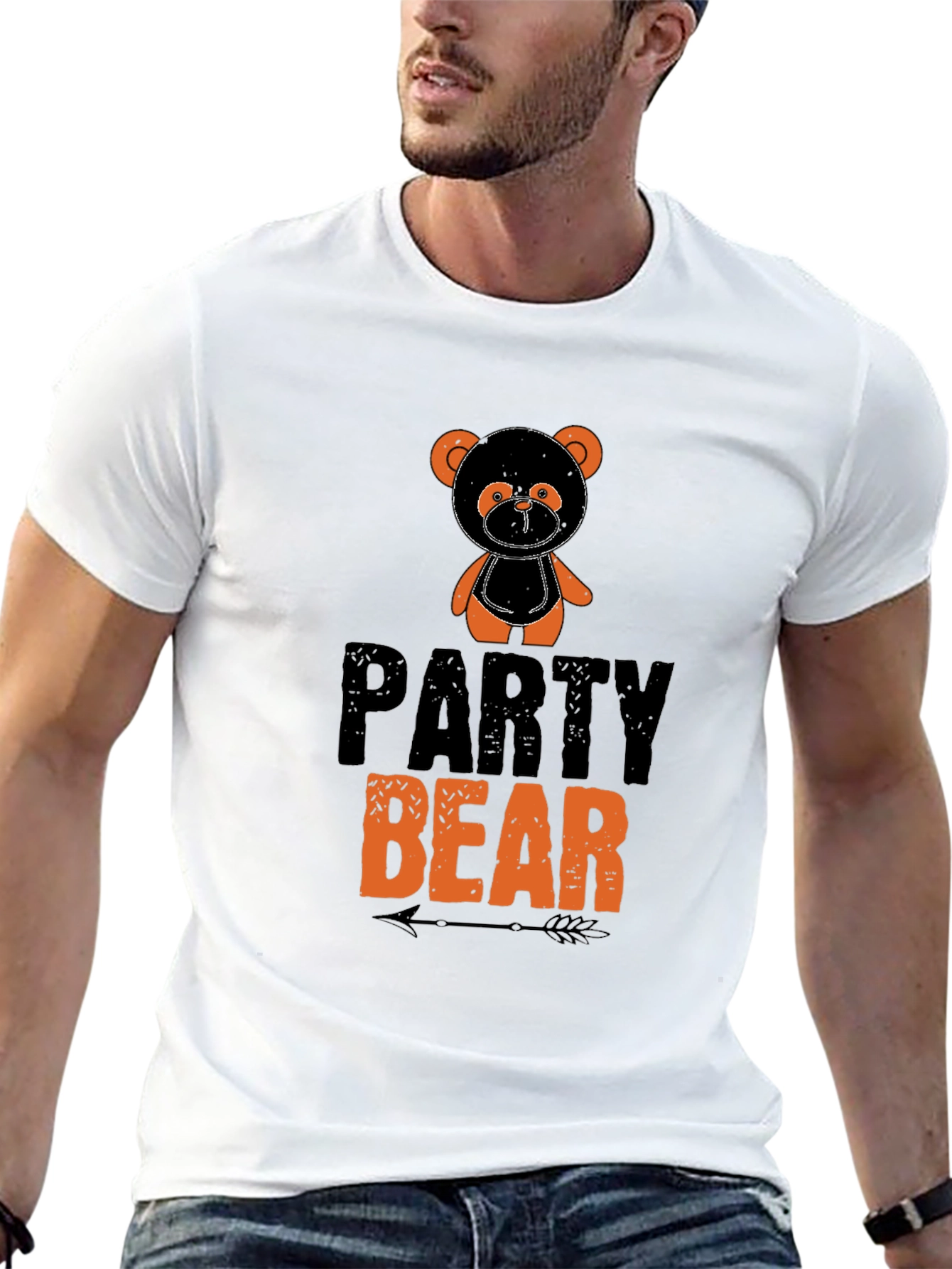Party Bear Graphic Print T-Shirt