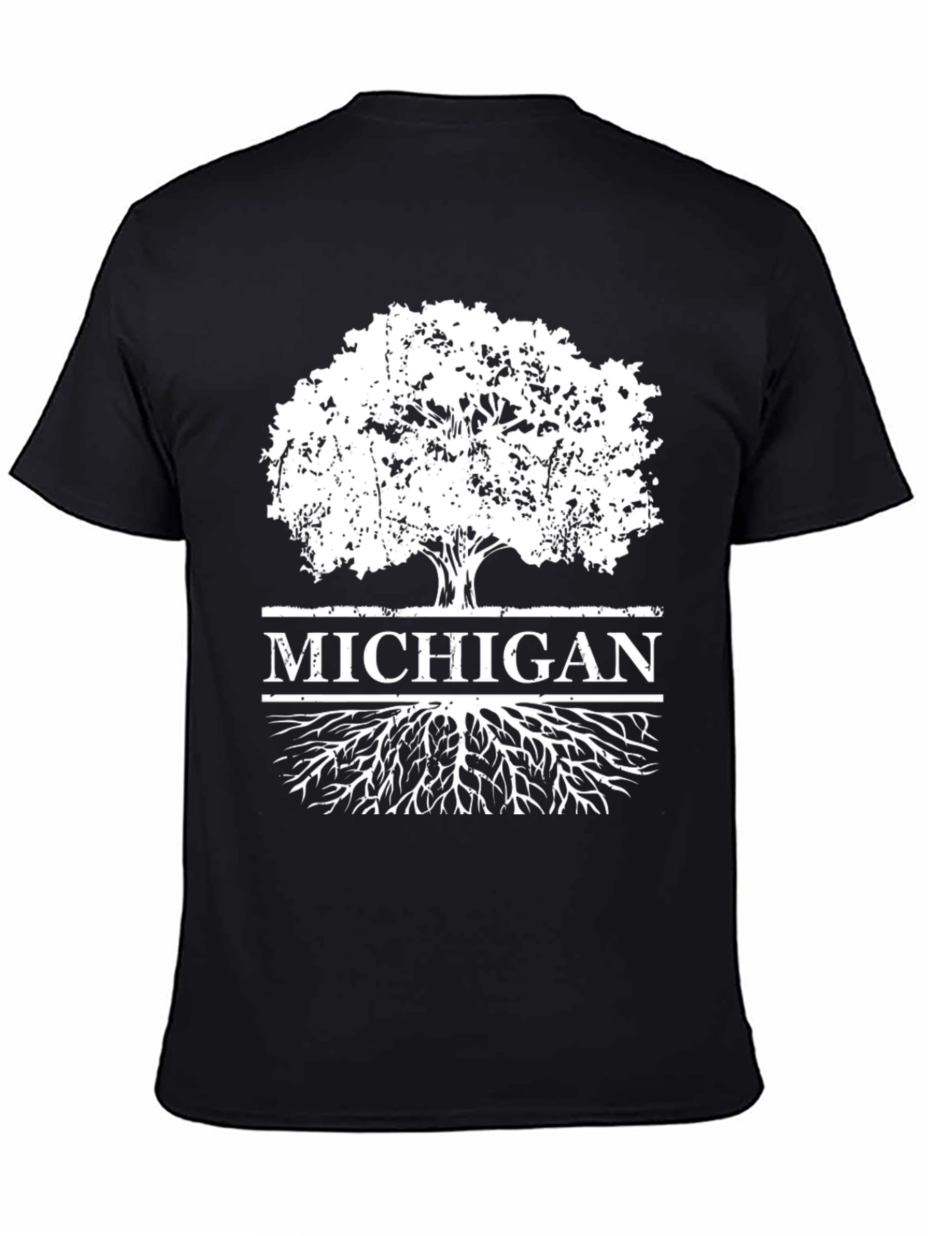 Michigan Tree Roots T-Shirt - Black