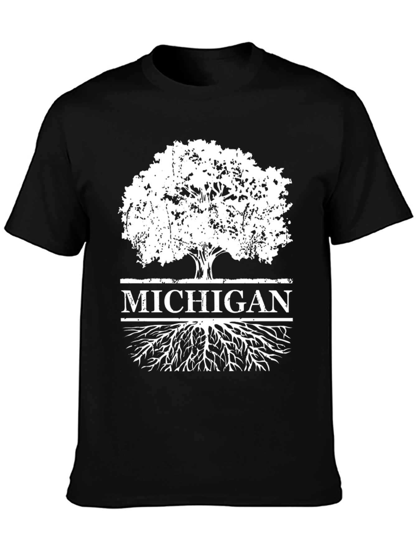Michigan Tree Roots T-Shirt - Black
