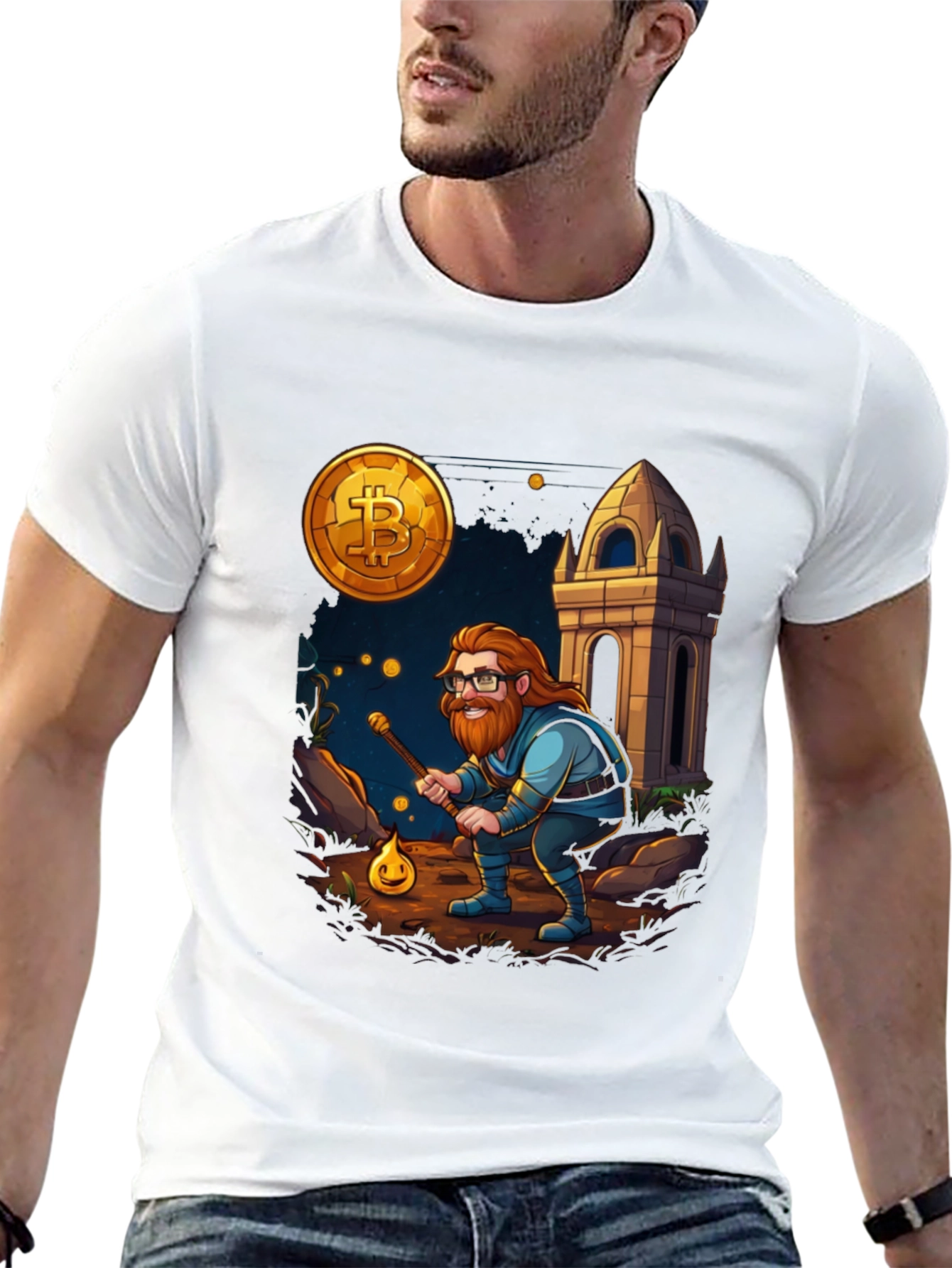 Bitcoin Wizard Black T-Shirt - Crypto Adventure
