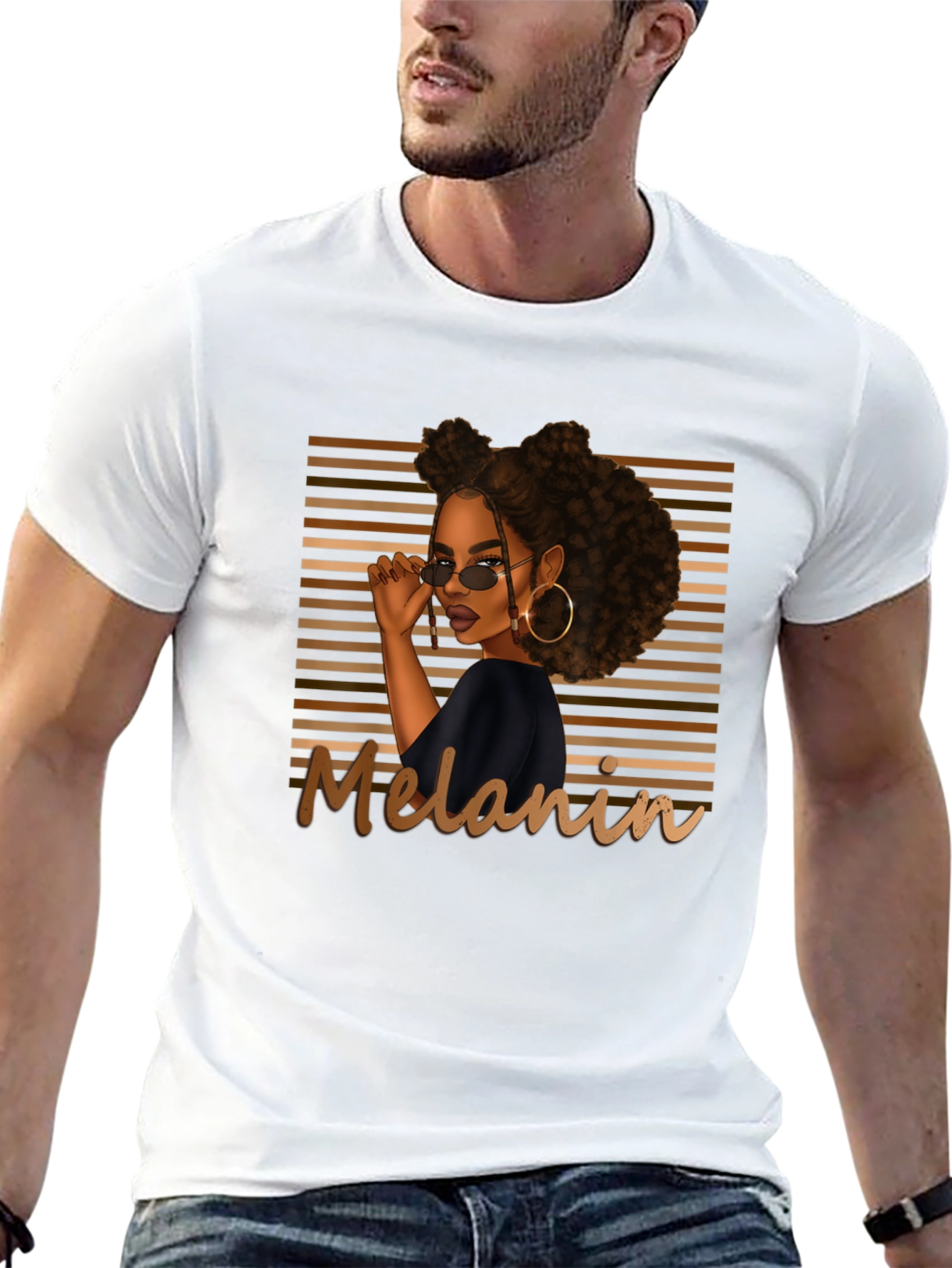 Melanin Magic Graphic Tee - Stylish Black T-Shirt