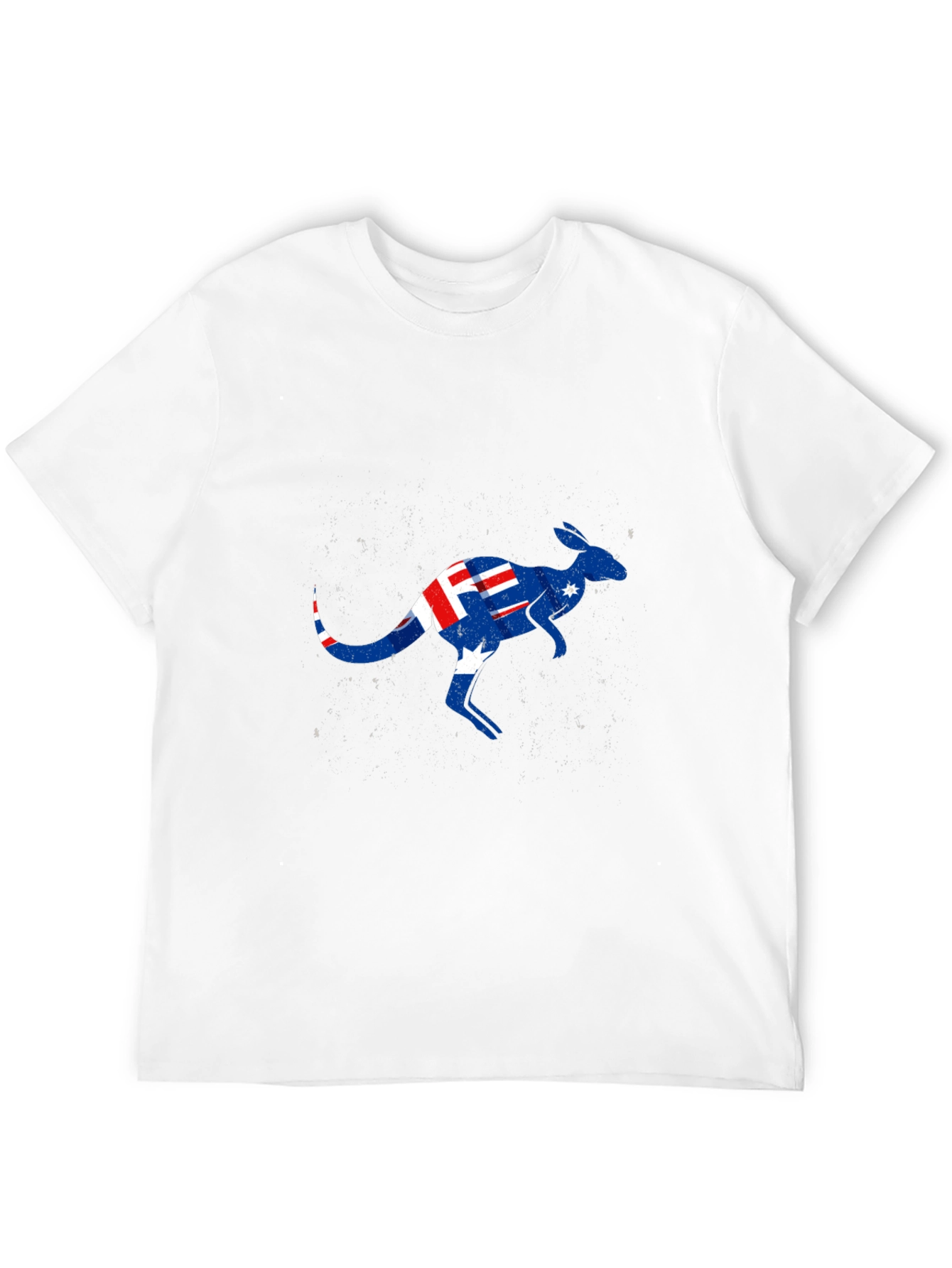 Australia Flag Kangaroo Graphic Black T-Shirt